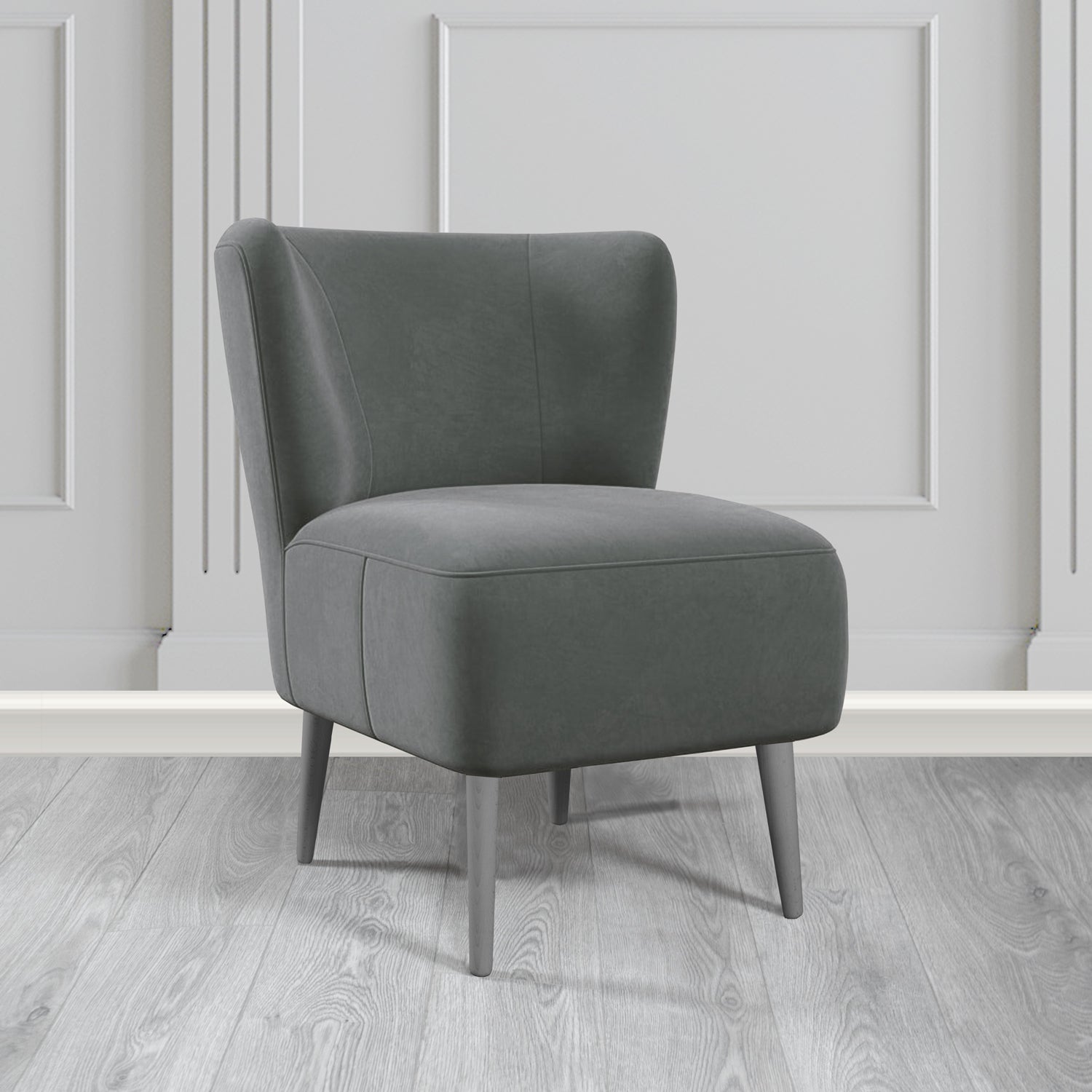 St Lucia Tub Accent Chair in Monaco Plush Velvet Fabric