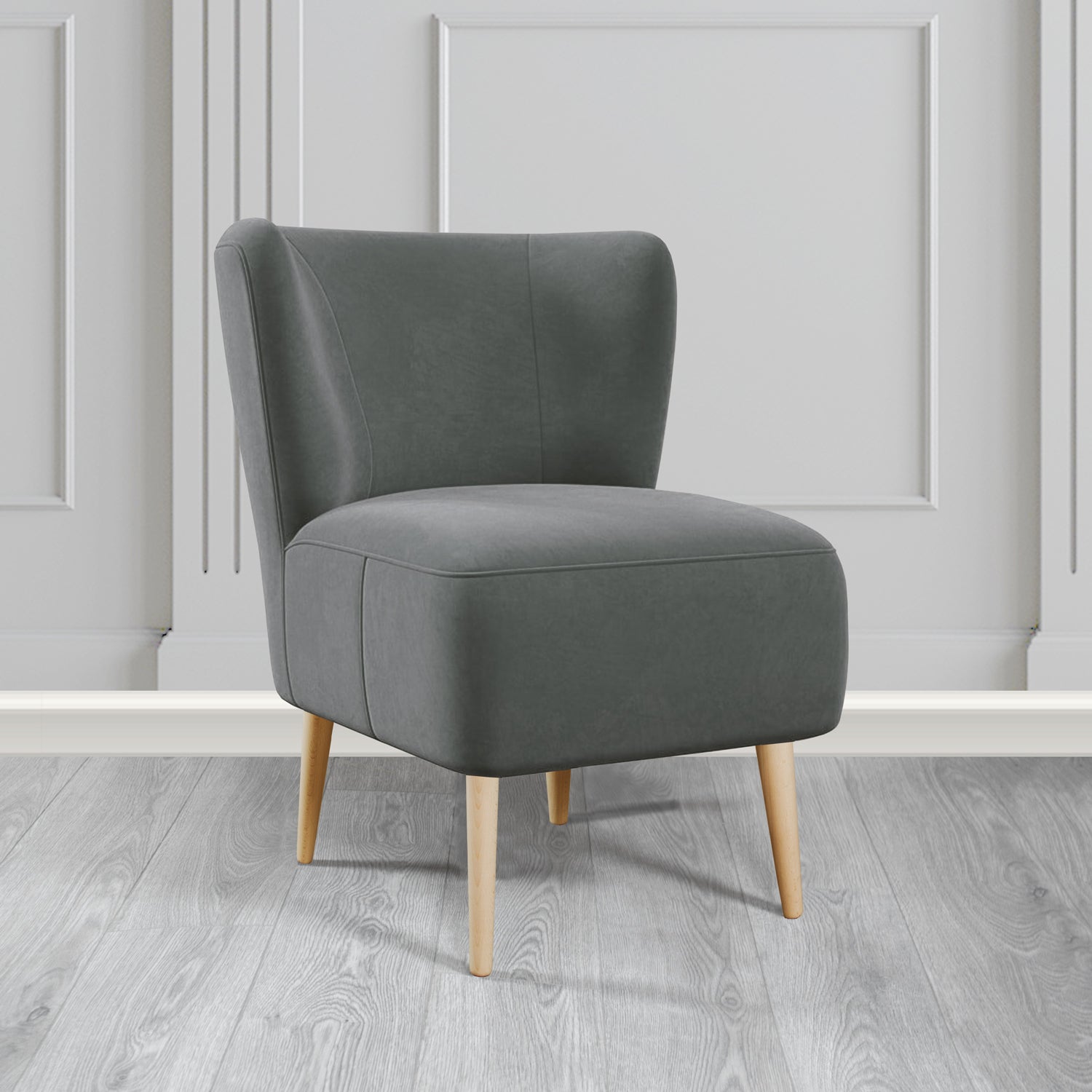 St Lucia Tub Accent Chair in Monaco Plush Velvet Fabric