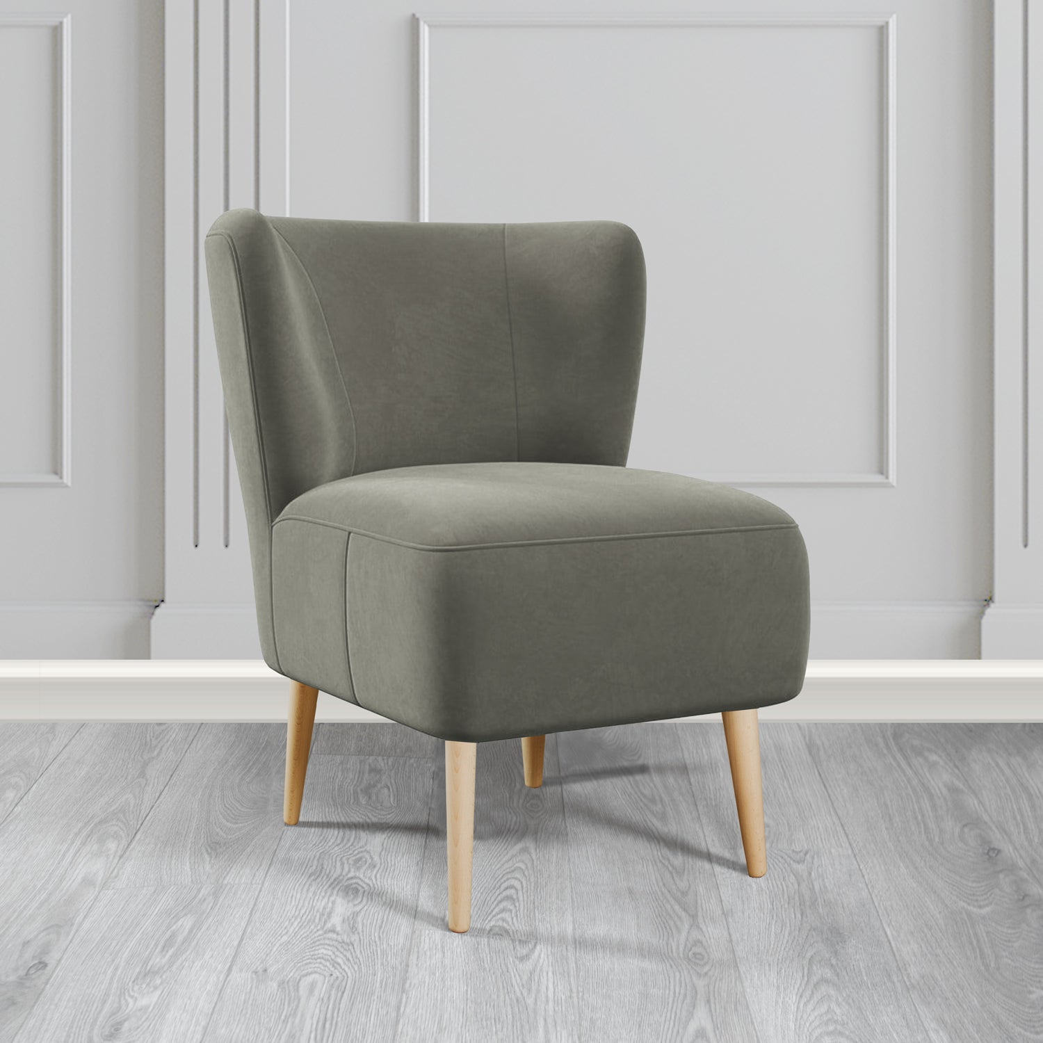 St Lucia Tub Accent Chair in Monaco Plush Velvet Fabric