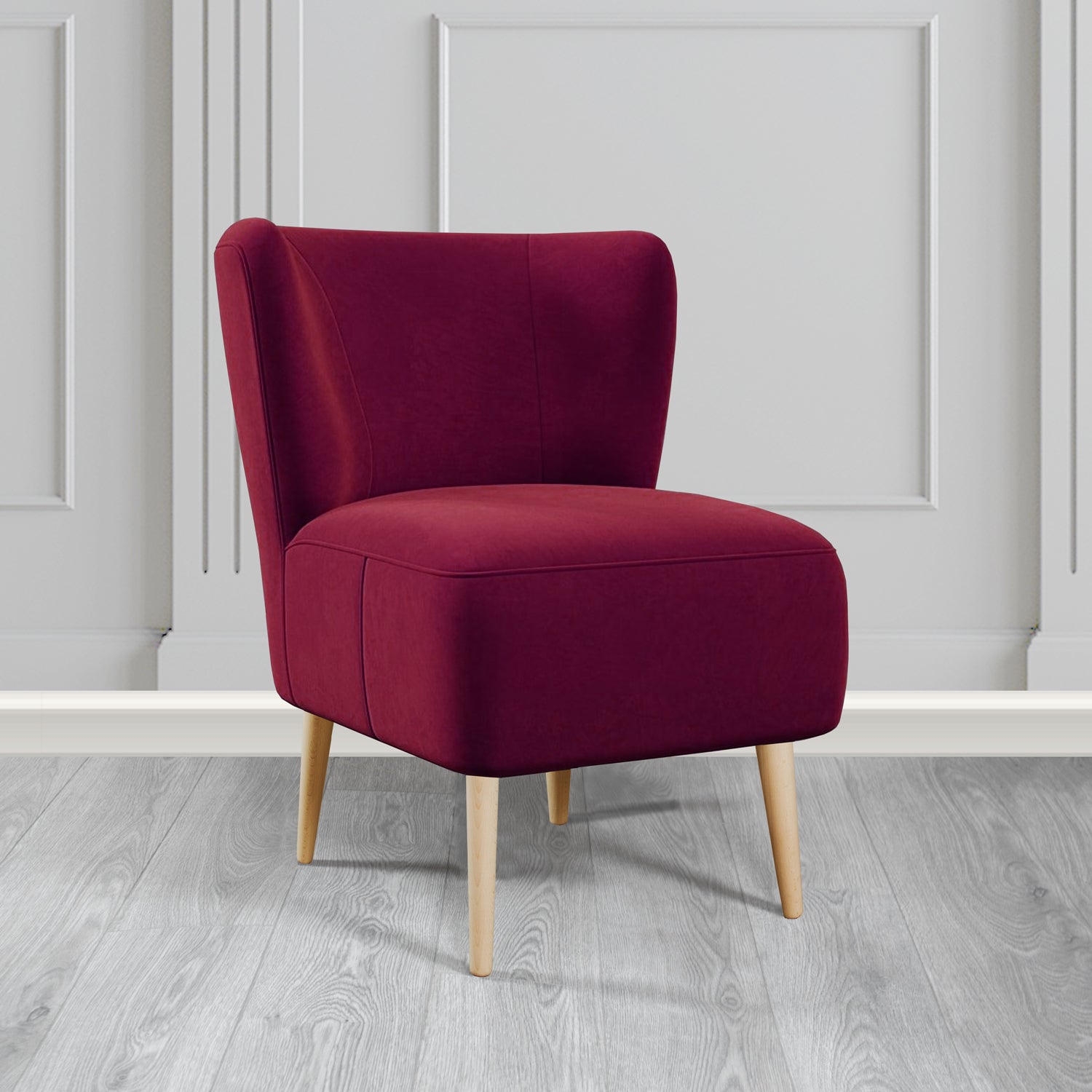 St Lucia Tub Accent Chair in Monaco Plush Velvet Fabric