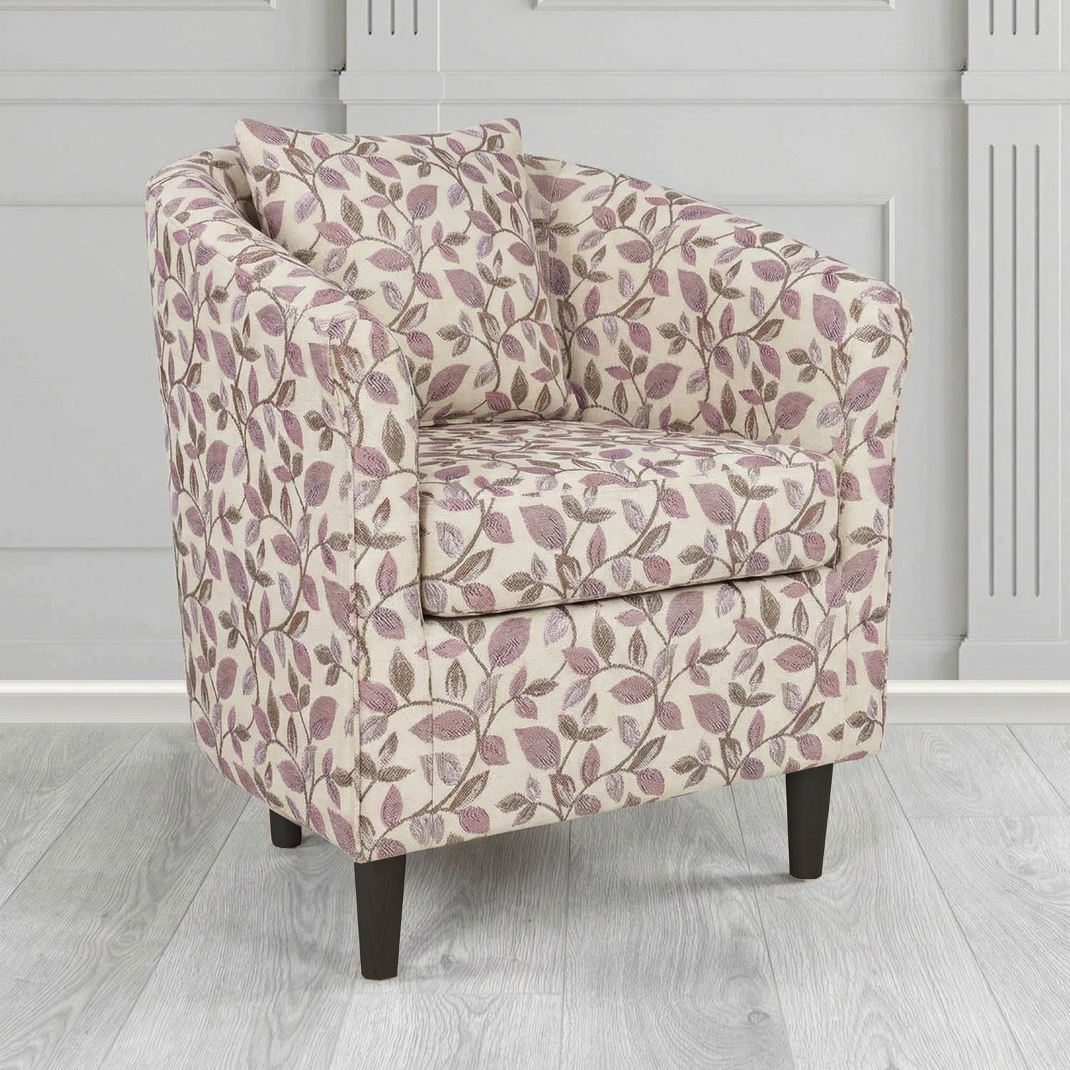St Tropez Tub Chair in Porter and Stone Vercelli Floral Fabric with Scatter Cushion