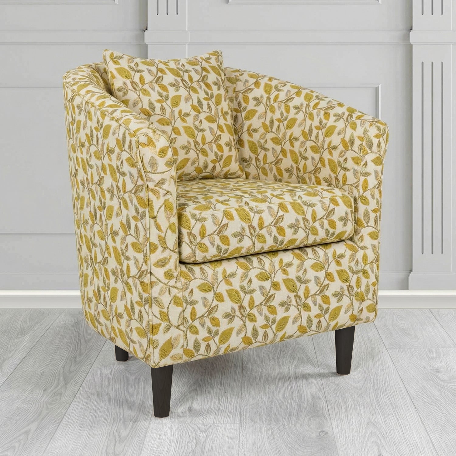 St Tropez Tub Chair in Porter and Stone Vercelli Floral Fabric with Scatter Cushion