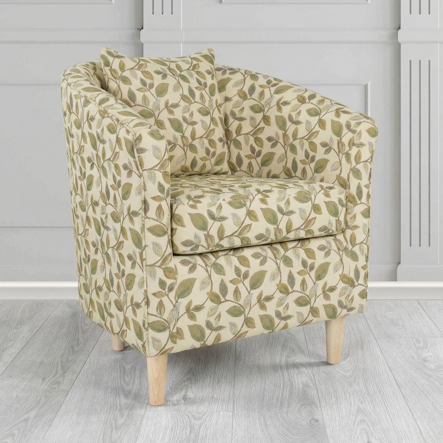 St Tropez Tub Chair in Porter and Stone Vercelli Floral Fabric with Scatter Cushion