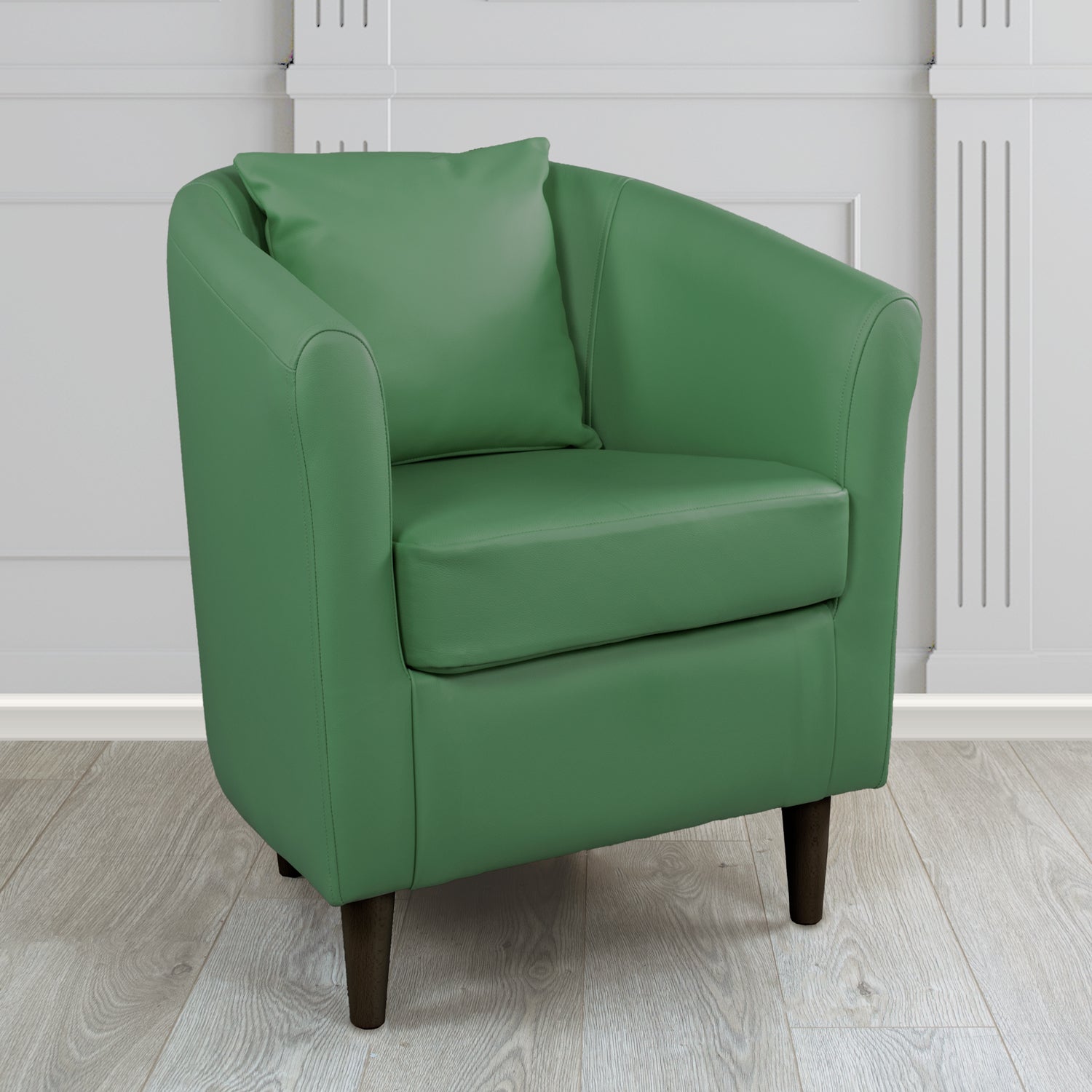St Tropez Tub Chair with Scatter Cushion in Crest Leather Shelly Crib 5 Genuine Leather