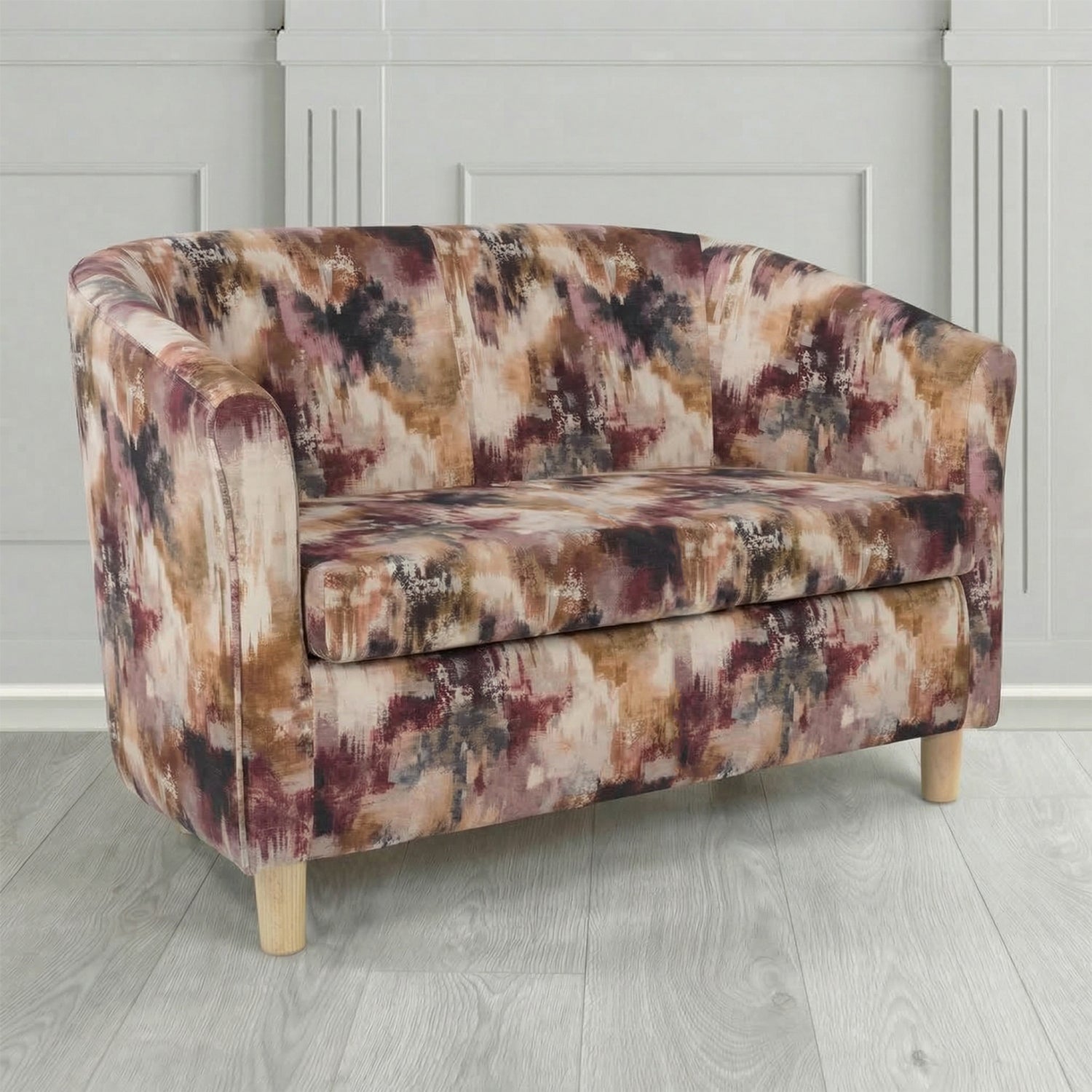 Tuscany 2 Seater Tub Sofa in Fryett's Kala Abstract Pattern Fabric
