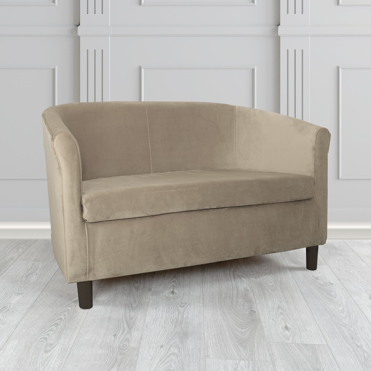 Tuscany 2 Seater Tub Sofa in Monaco Velvet Fabric