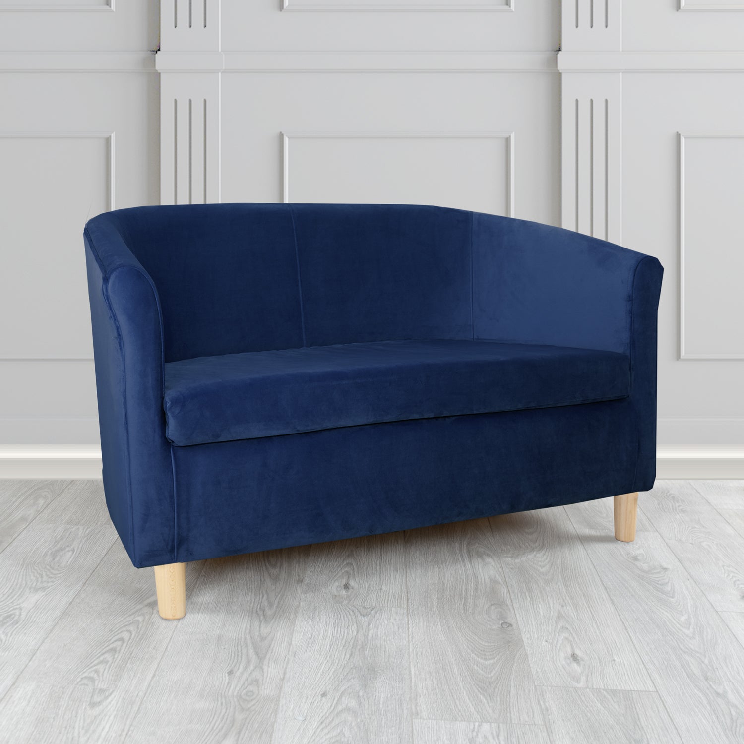 Tuscany Monaco Royal Plush Velvet Fabric 2 Seater Tub Sofa (6591447040042)