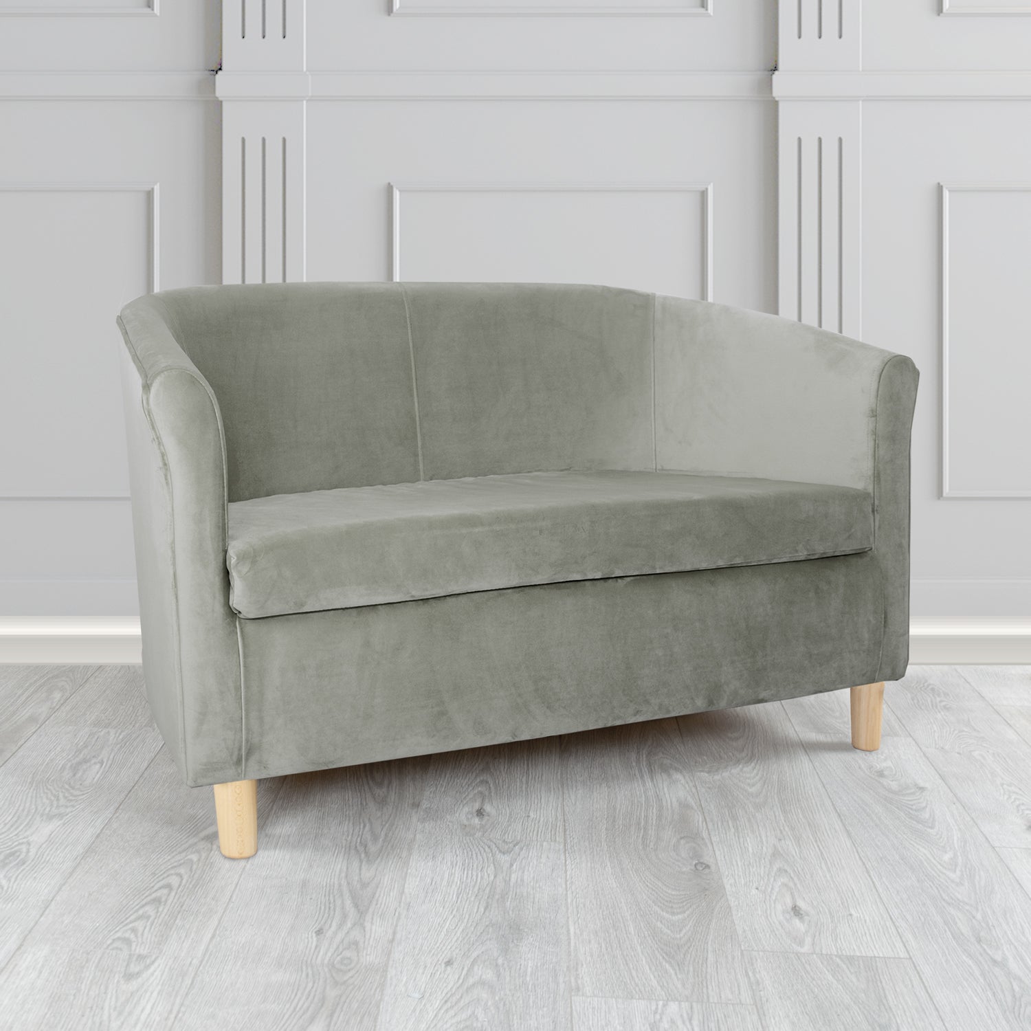 Tuscany 2 Seater Tub Sofa in Monaco Velvet Fabric