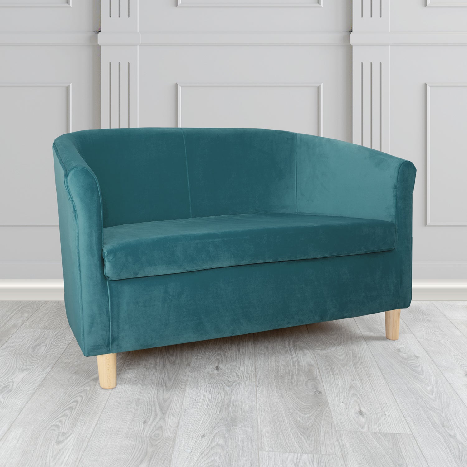 Tuscany 2 Seater Tub Sofa in Monaco Velvet Fabric