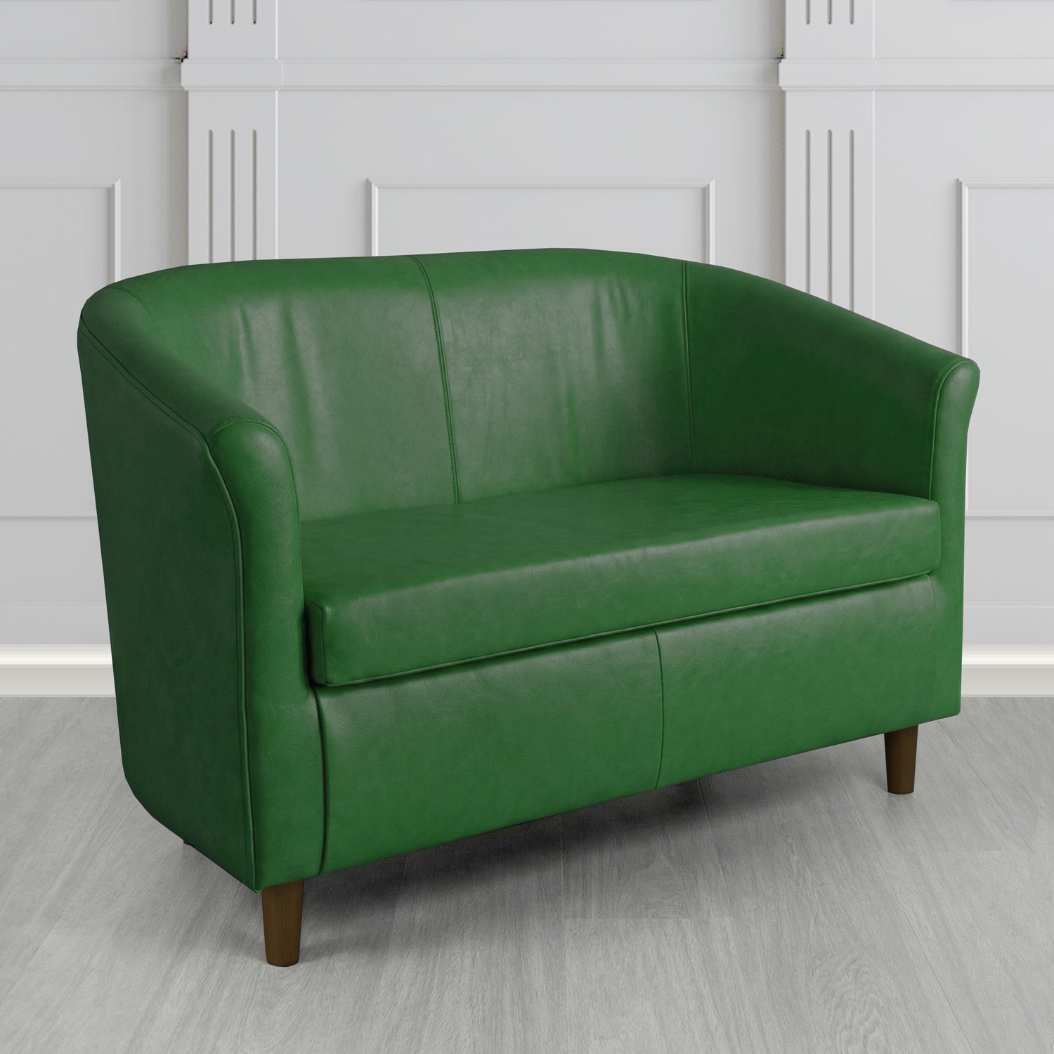 Tuscany 2 Seater Tub Sofa in Crest Leather Old English Crib 5 Genuine Leather