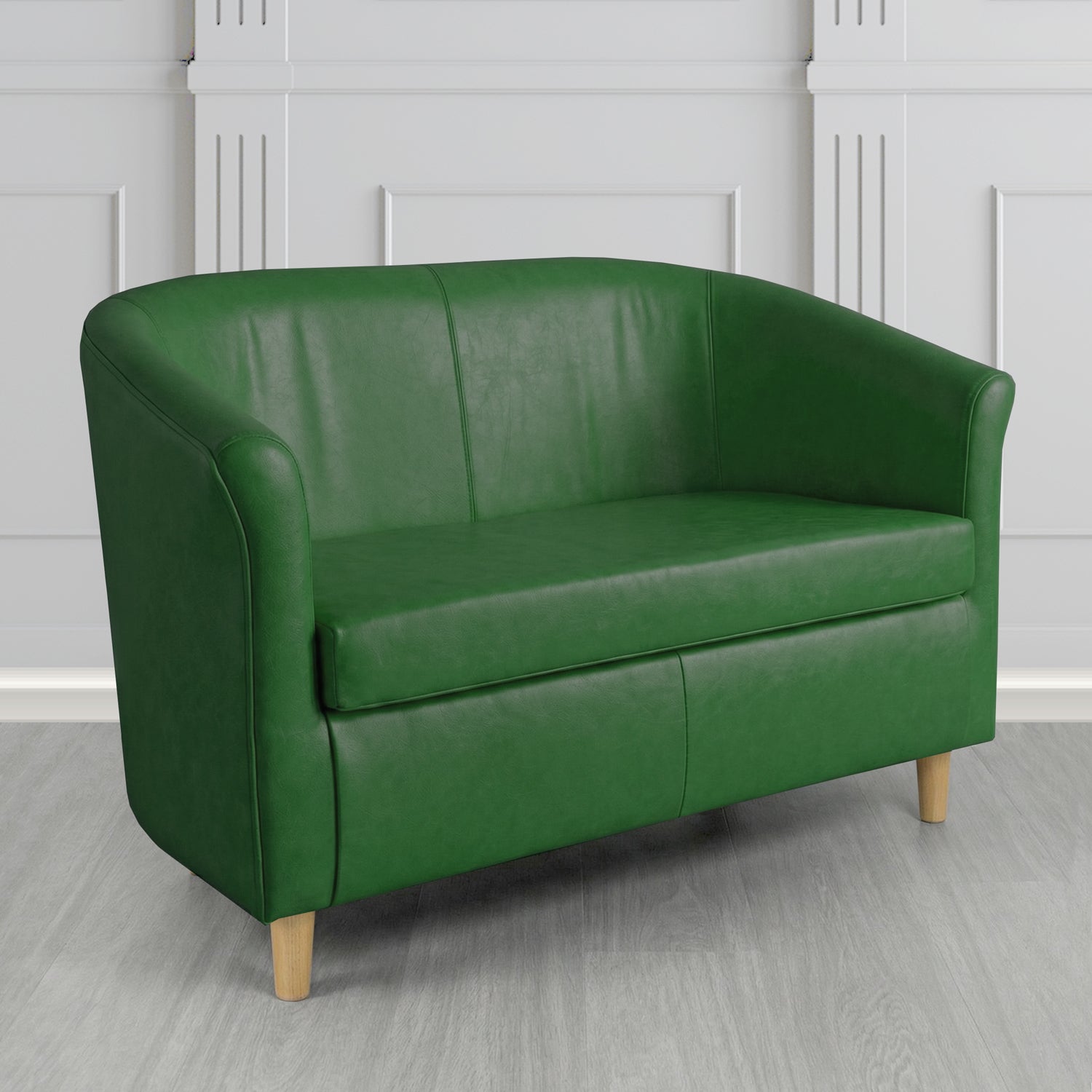 Tuscany 2 Seater Tub Sofa in Crest Leather Old English Crib 5 Genuine Leather