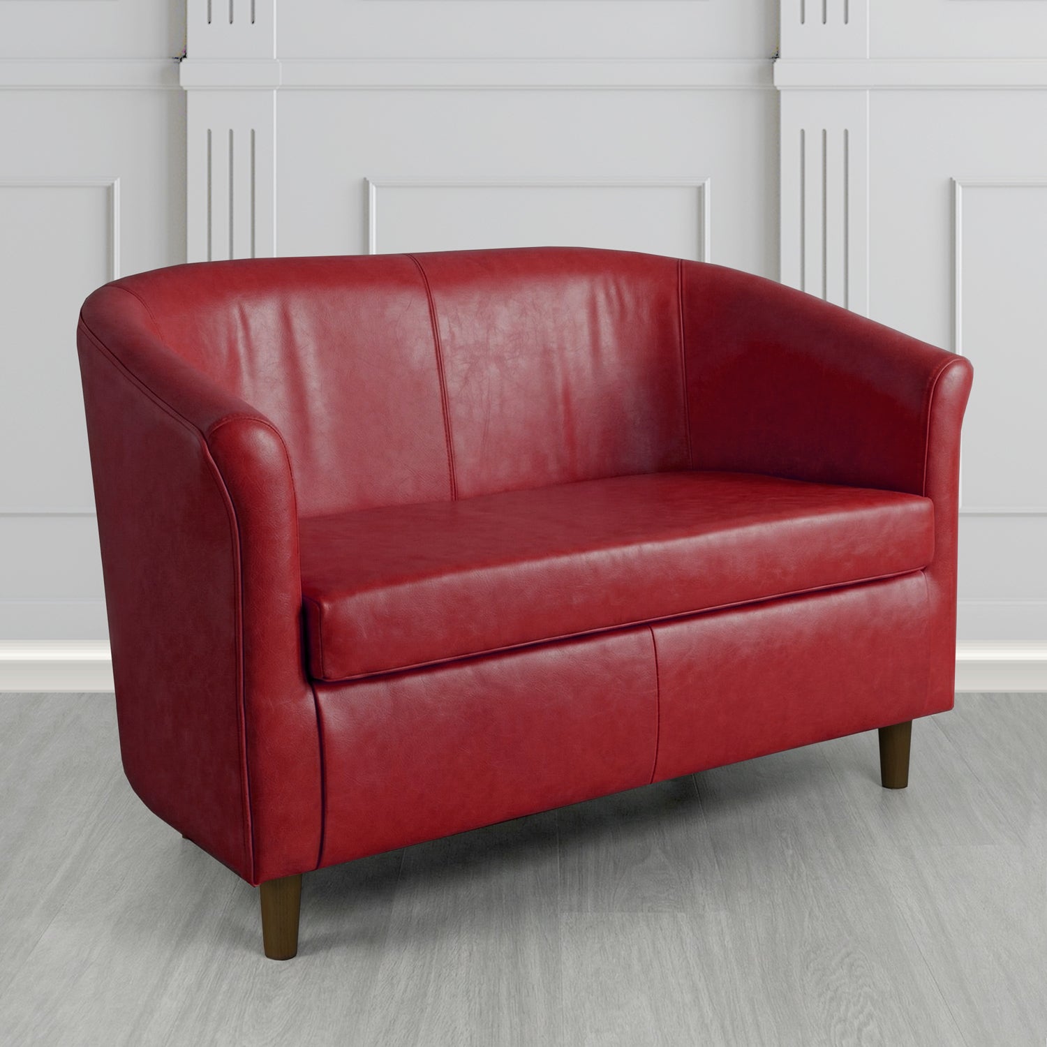 Tuscany 2 Seater Tub Sofa in Crest Leather Old English Crib 5 Genuine Leather