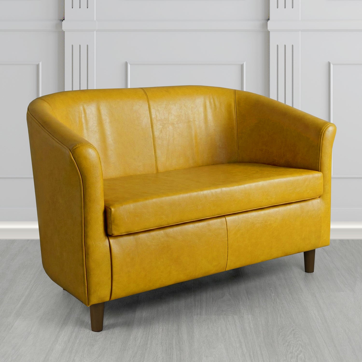 Tuscany 2 Seater Tub Sofa in Crest Leather Old English Crib 5 Genuine Leather