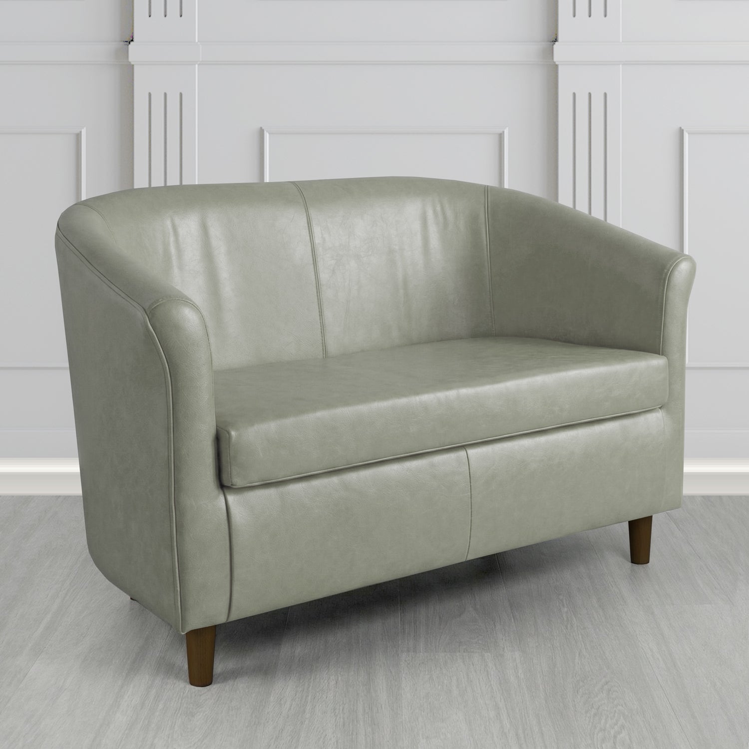 Tuscany 2 Seater Tub Sofa in Crest Leather Old English Crib 5 Genuine Leather