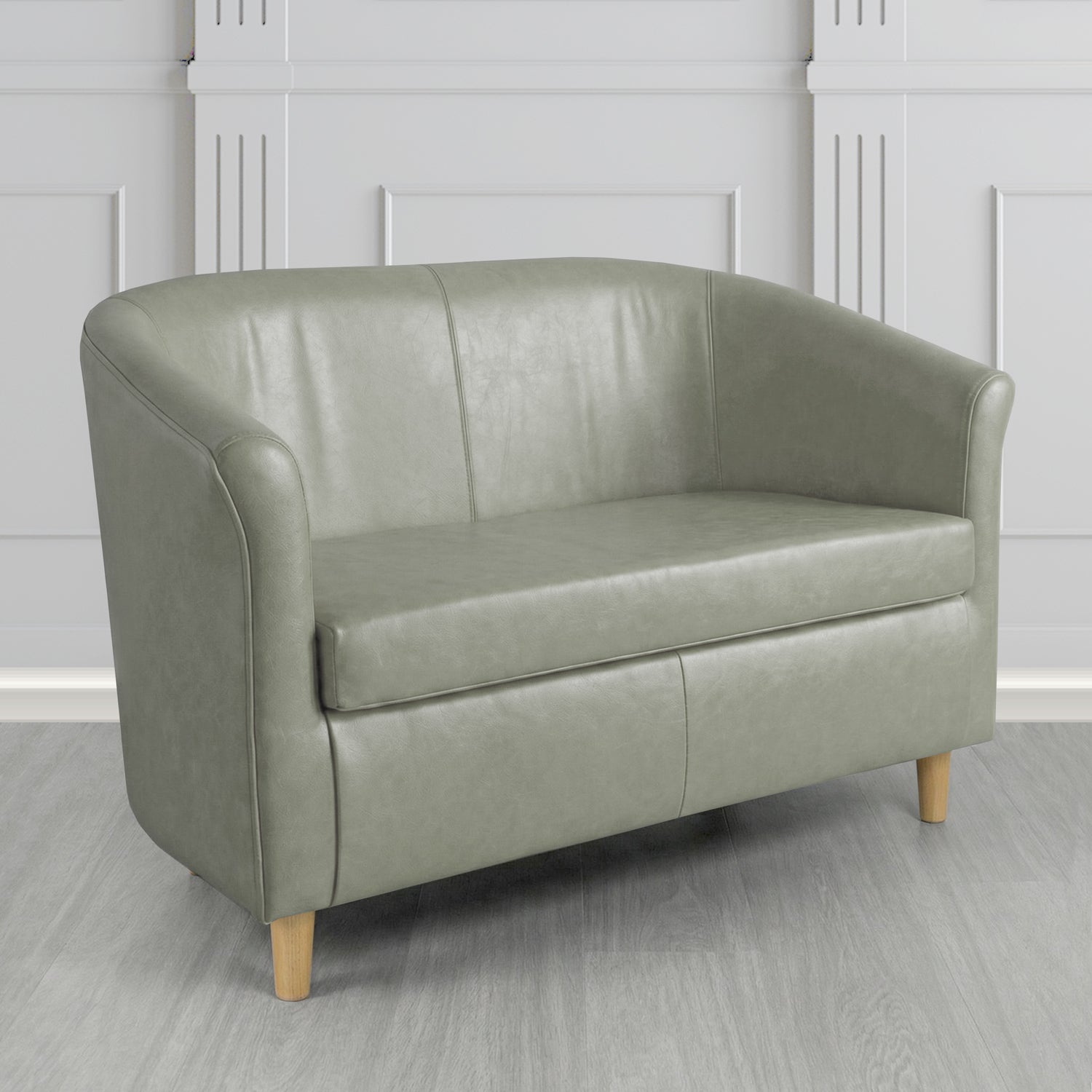 Tuscany 2 Seater Tub Sofa in Crest Leather Old English Crib 5 Genuine Leather