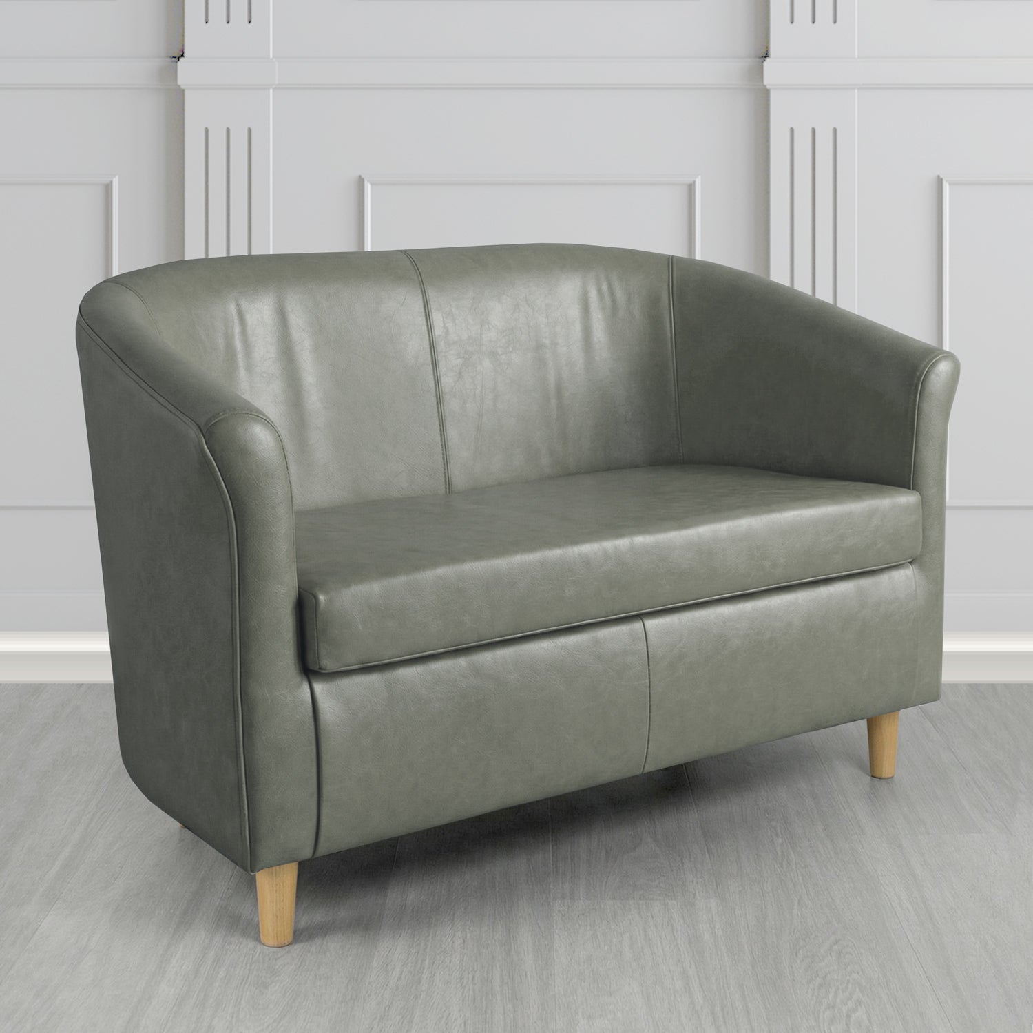 Tuscany 2 Seater Tub Sofa in Crest Leather Old English Crib 5 Genuine Leather