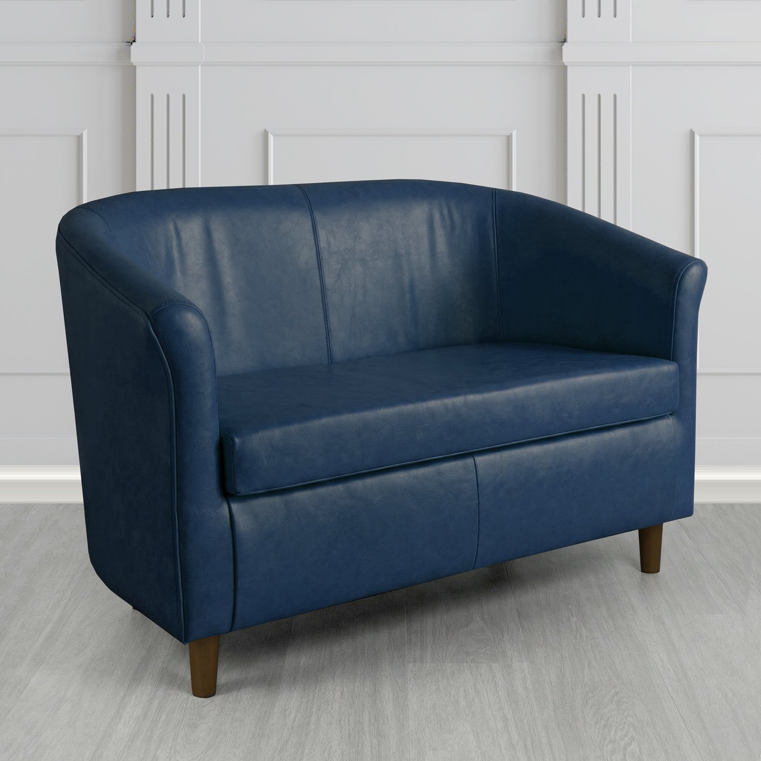 Tuscany 2 Seater Tub Sofa in Crest Leather Old English Crib 5 Genuine Leather