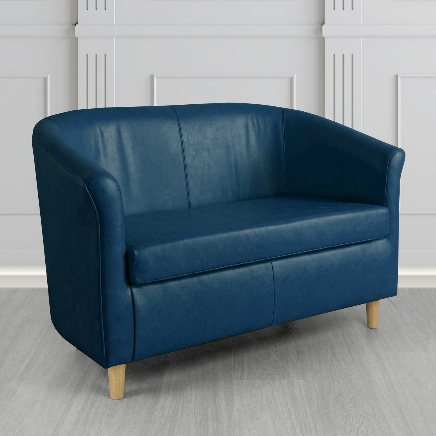 Tuscany 2 Seater Tub Sofa in Crest Leather Old English Crib 5 Genuine Leather