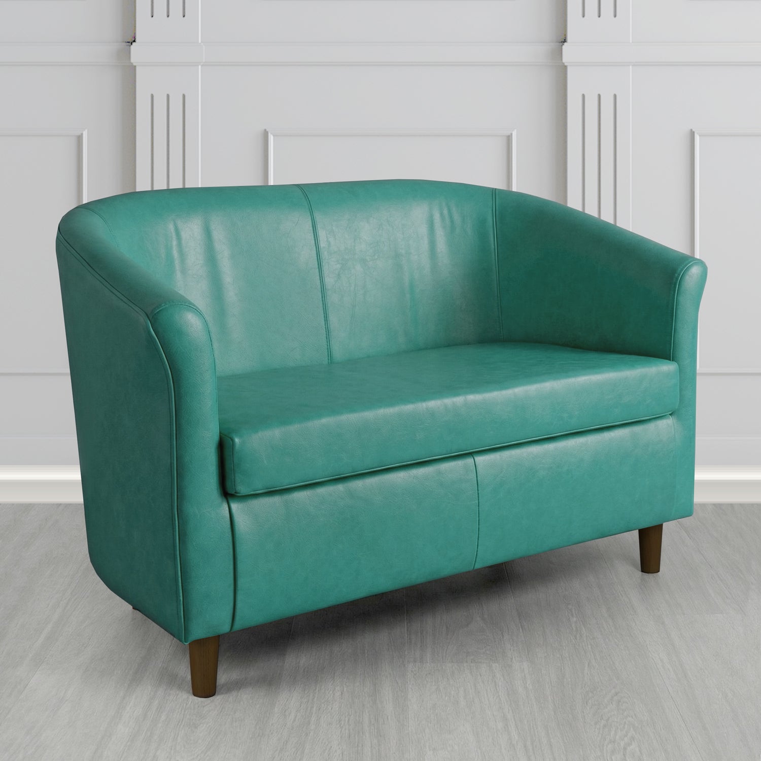 Tuscany 2 Seater Tub Sofa in Crest Leather Old English Crib 5 Genuine Leather