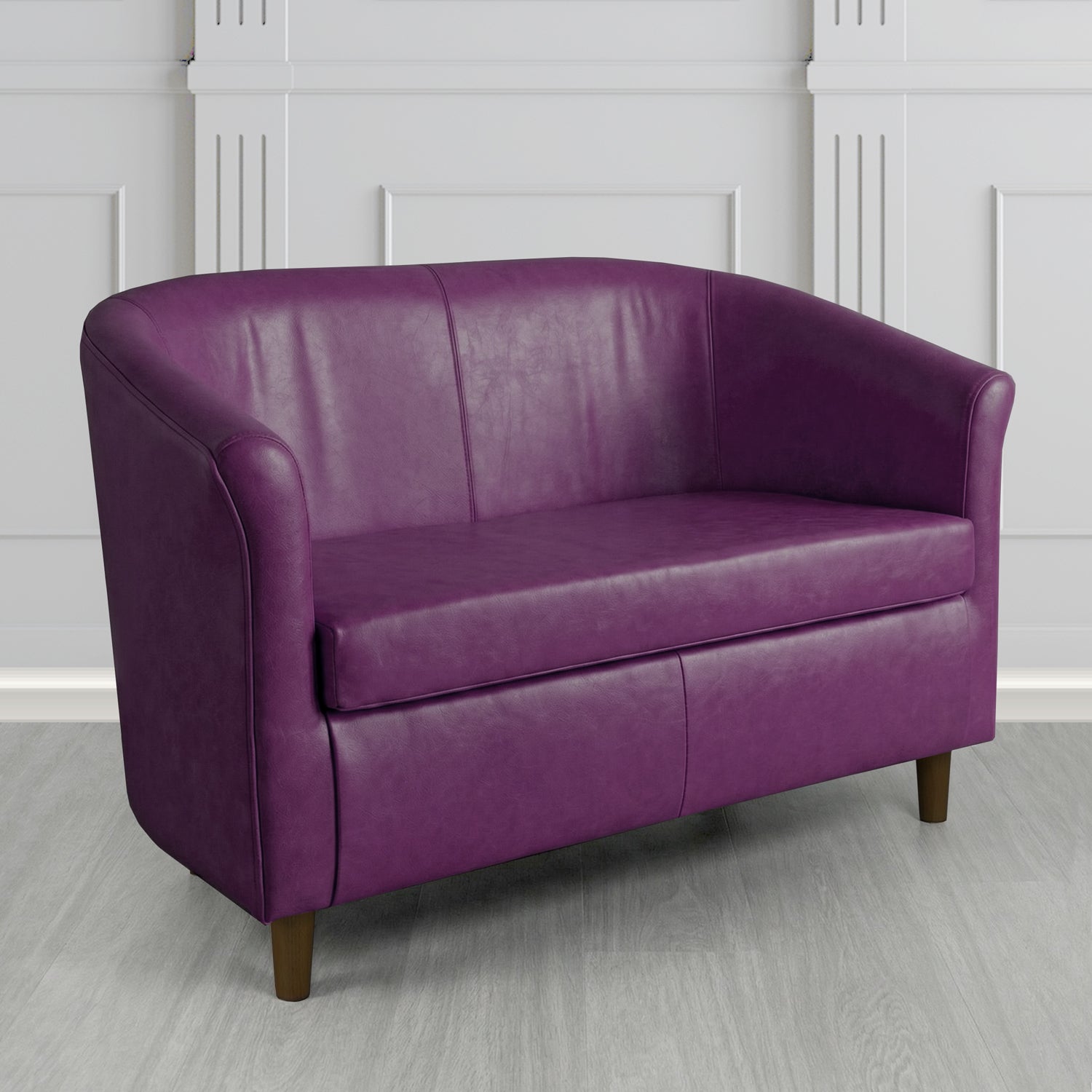 Tuscany 2 Seater Tub Sofa in Crest Leather Old English Crib 5 Genuine Leather