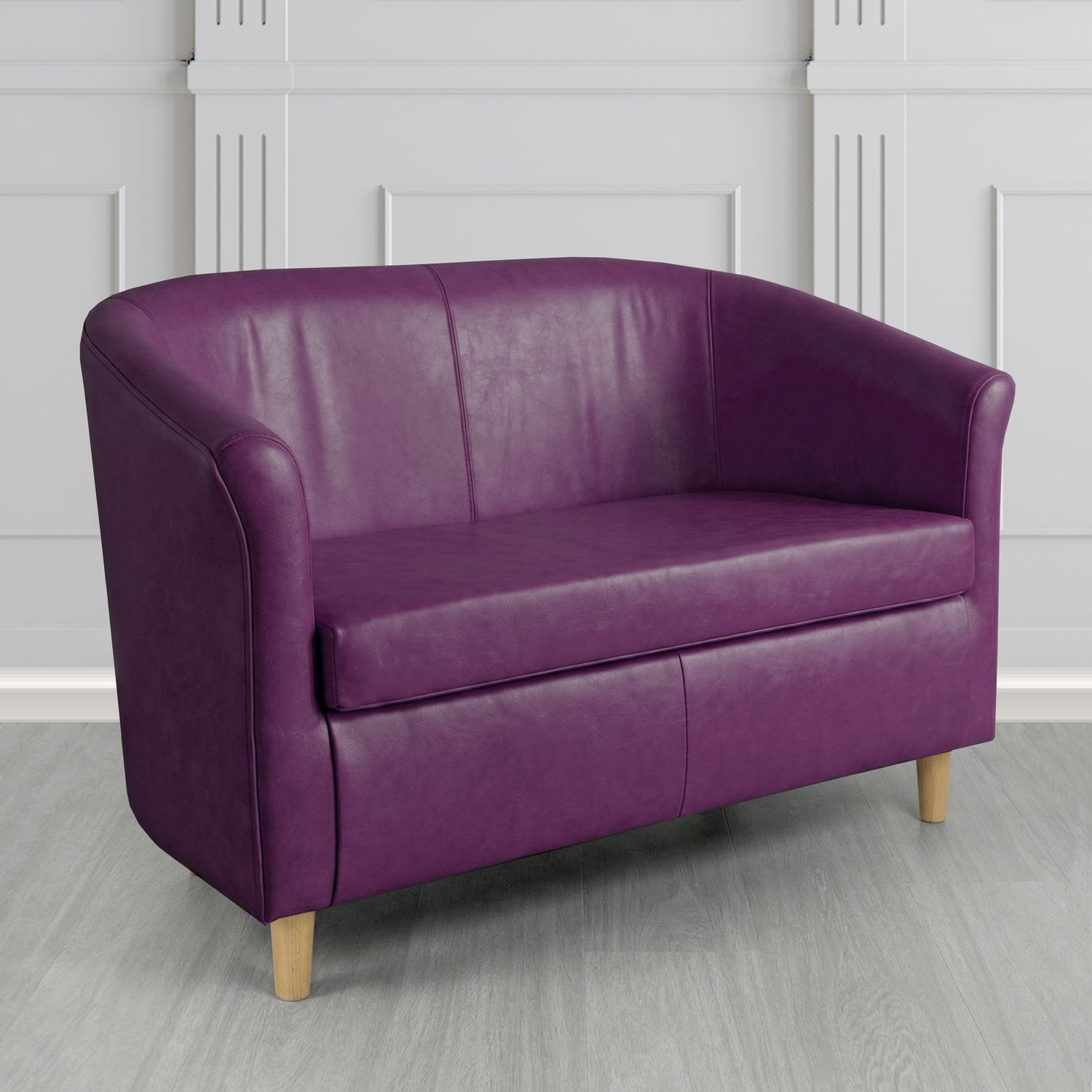 Tuscany 2 Seater Tub Sofa in Crest Leather Old English Crib 5 Genuine Leather