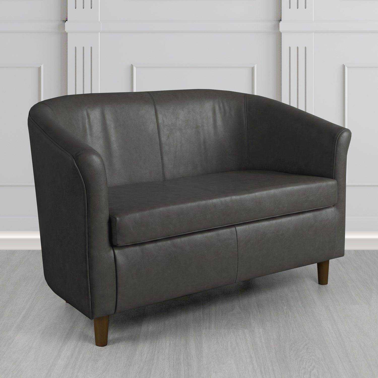 Tuscany 2 Seater Tub Sofa in Crest Leather Old English Crib 5 Genuine Leather