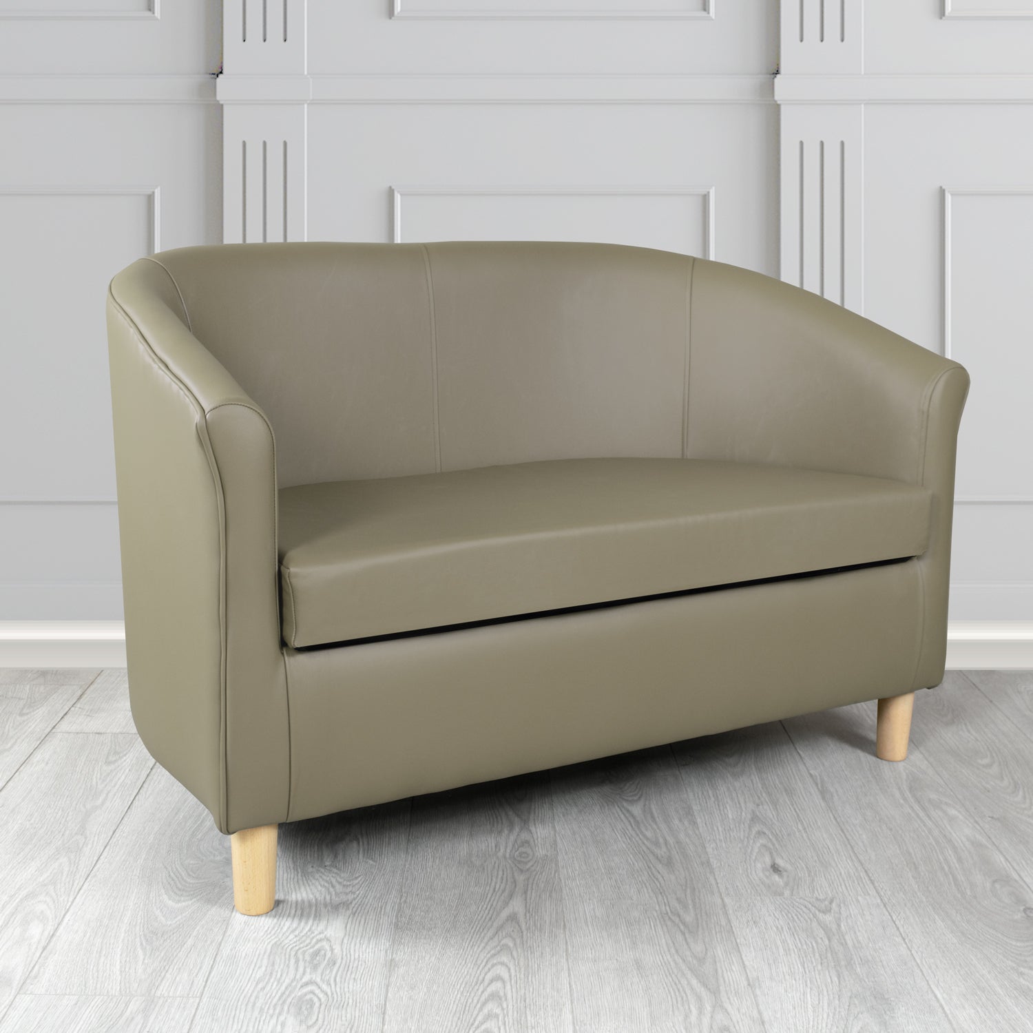 Tuscany 2 Seater Tub Sofa in Crest Leather Shelly Crib 5 Genuine Leather