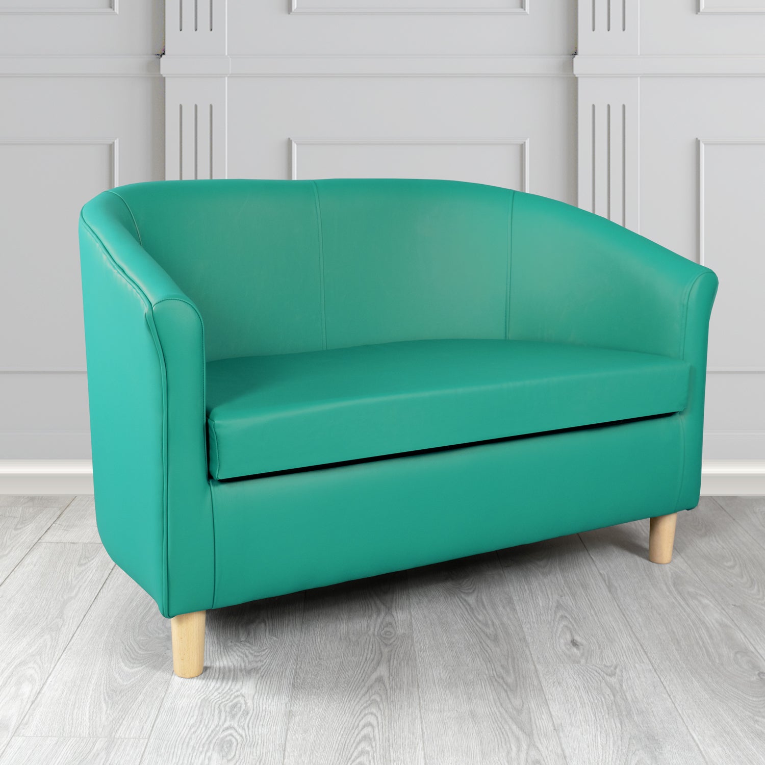 Tuscany 2 Seater Tub Sofa in Crest Leather Shelly Crib 5 Genuine Leather