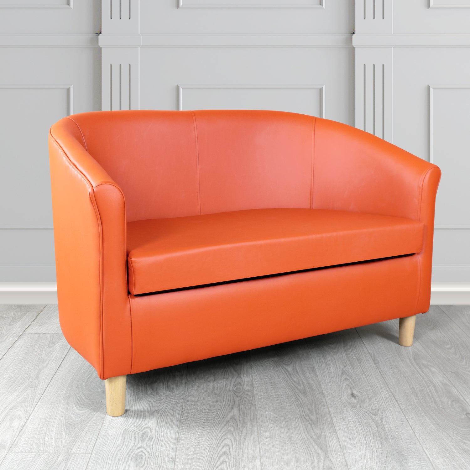 Tuscany 2 Seater Tub Sofa in Crest Leather Shelly Crib 5 Genuine Leather