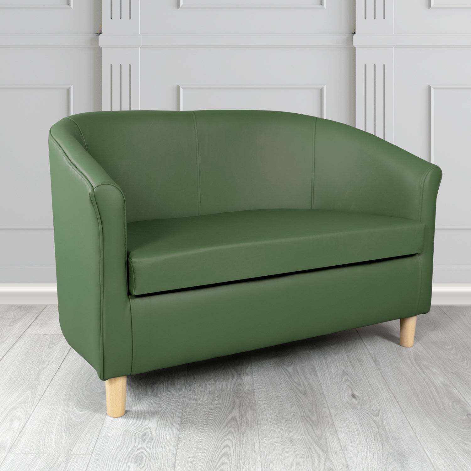 Tuscany 2 Seater Tub Sofa in Crest Leather Shelly Crib 5 Genuine Leather