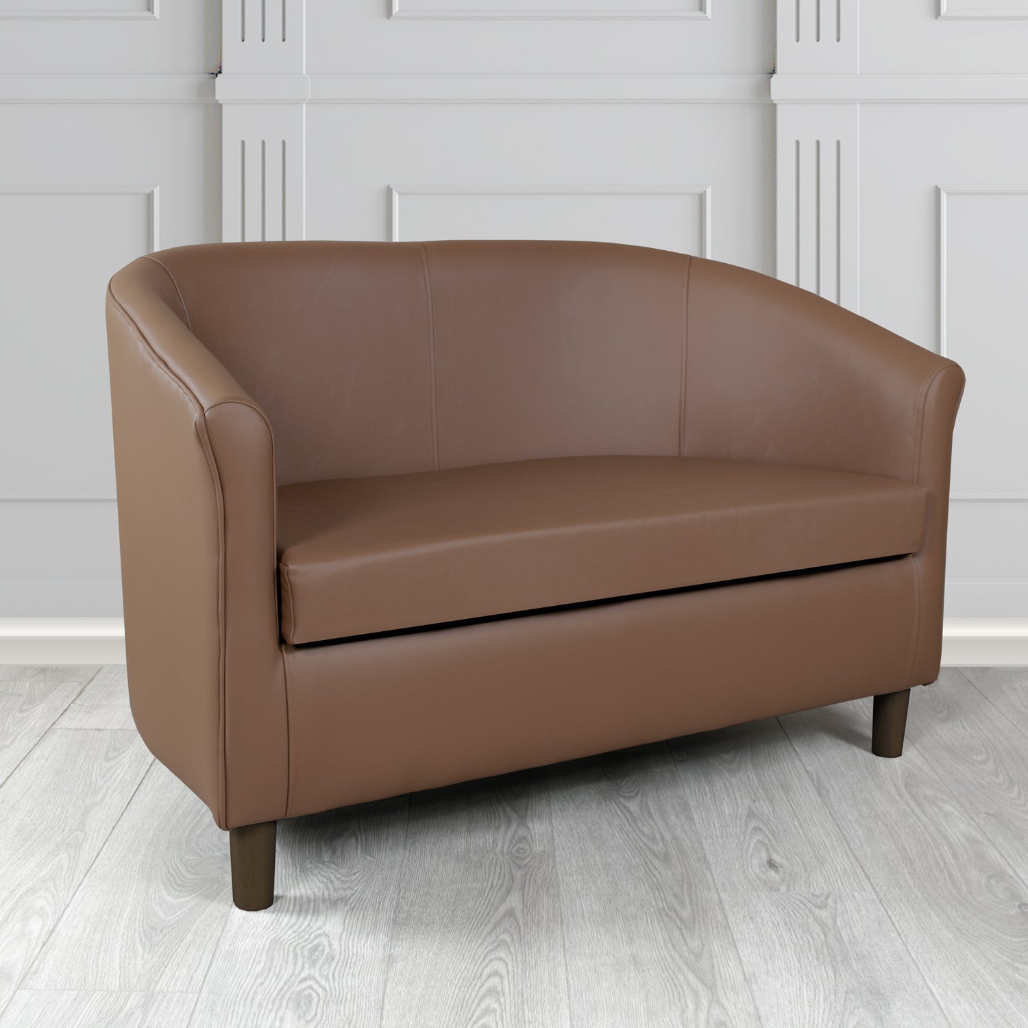 Tuscany 2 Seater Tub Sofa in Crest Leather Shelly Crib 5 Genuine Leather