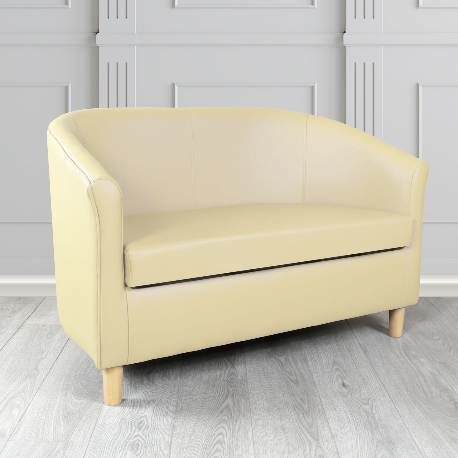 Tuscany 2 Seater Tub Sofa in Crest Leather Shelly Crib 5 Genuine Leather