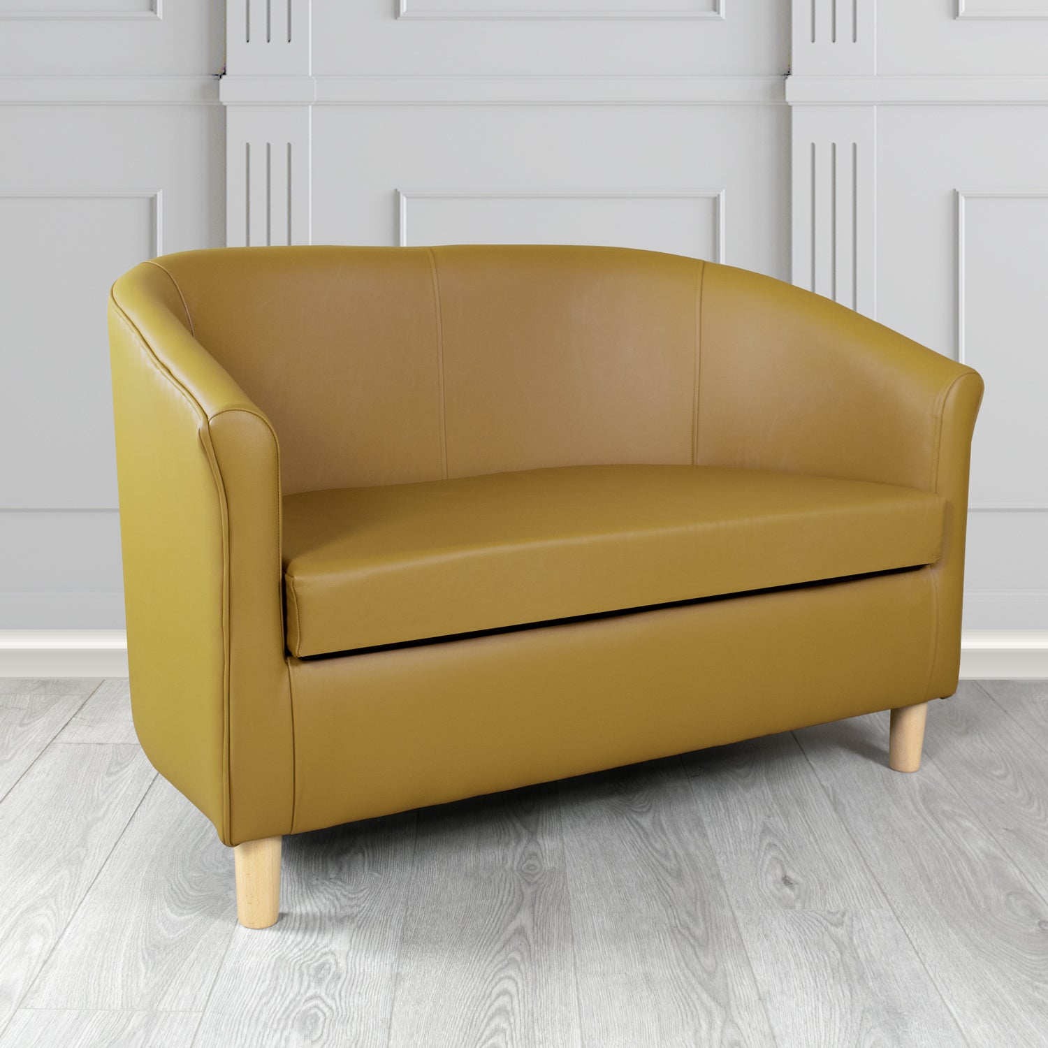 Tuscany 2 Seater Tub Sofa in Crest Leather Shelly Crib 5 Genuine Leather