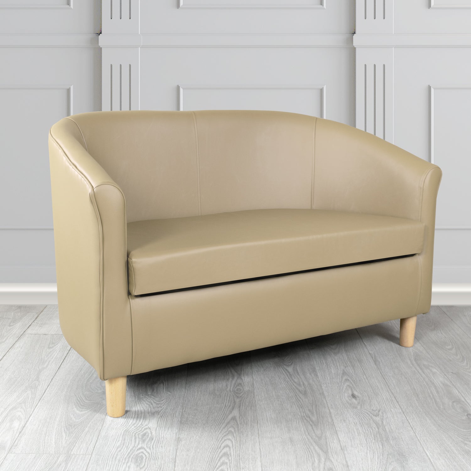 Tuscany 2 Seater Tub Sofa in Crest Leather Shelly Crib 5 Genuine Leather