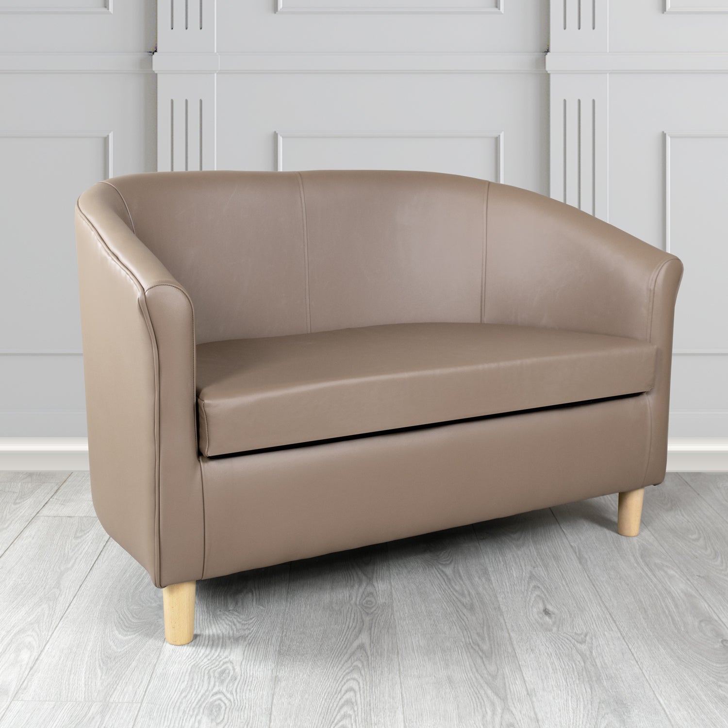 Tuscany 2 Seater Tub Sofa in Crest Leather Shelly Crib 5 Genuine Leather