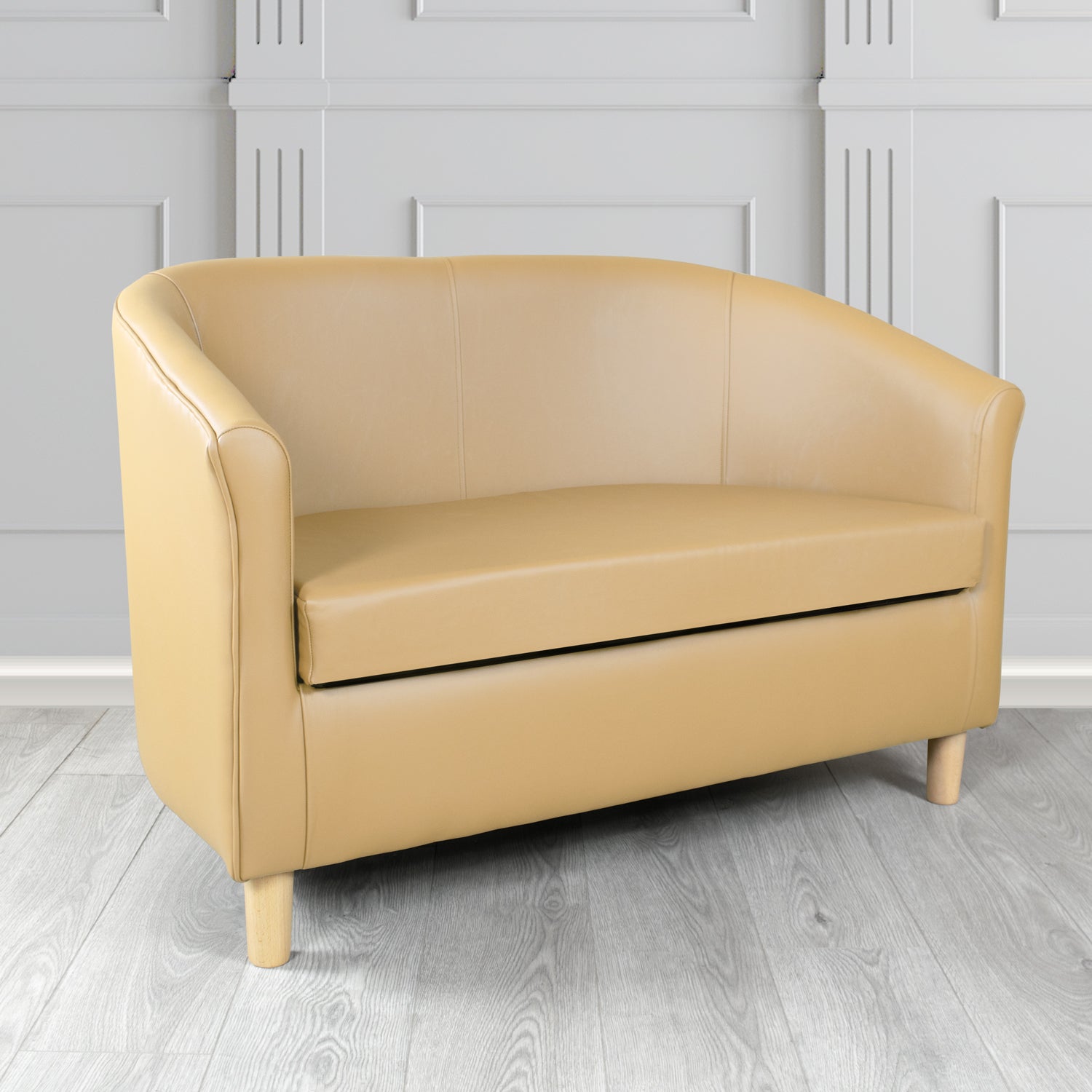 Tuscany 2 Seater Tub Sofa in Crest Leather Shelly Crib 5 Genuine Leather