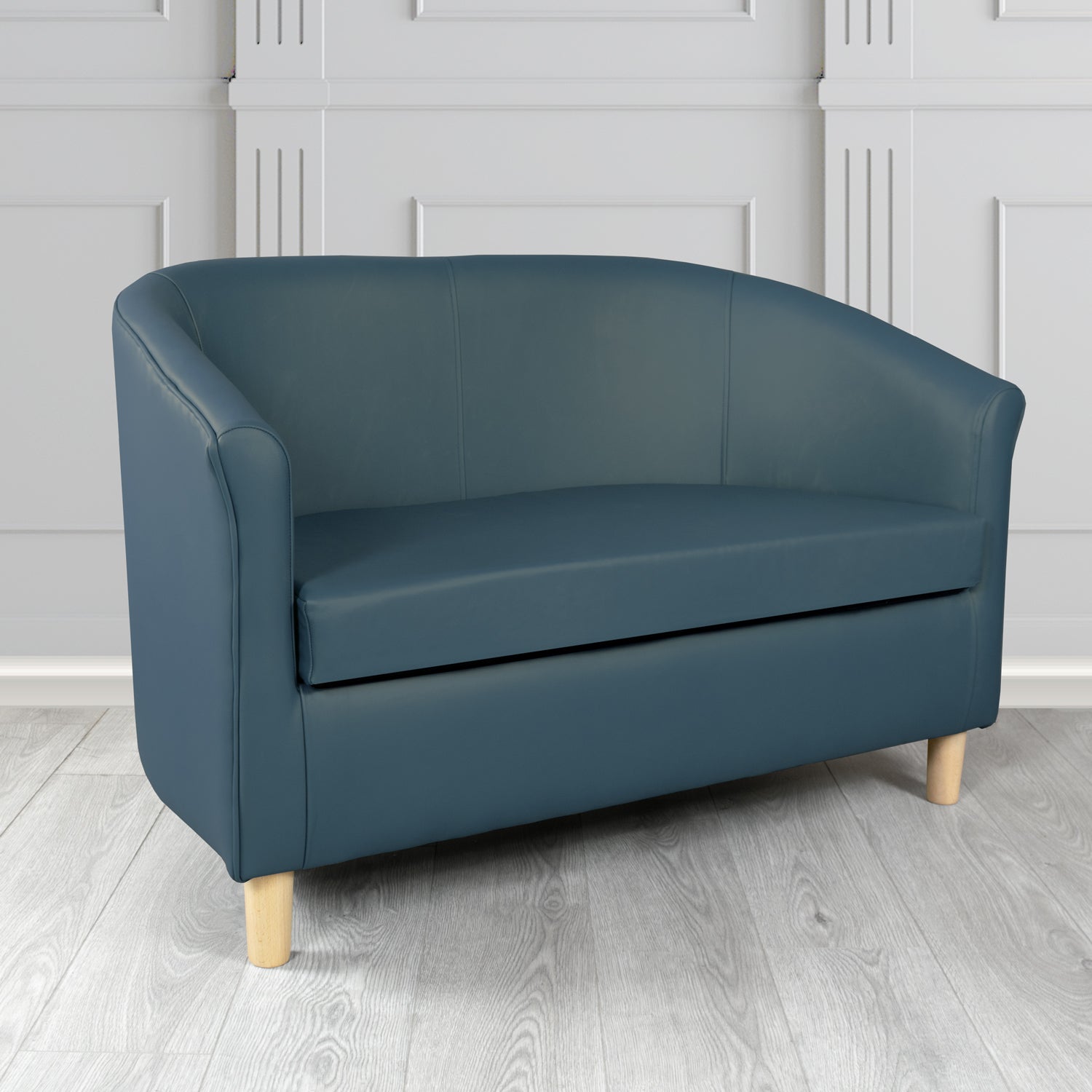 Tuscany 2 Seater Tub Sofa in Crest Leather Shelly Crib 5 Genuine Leather