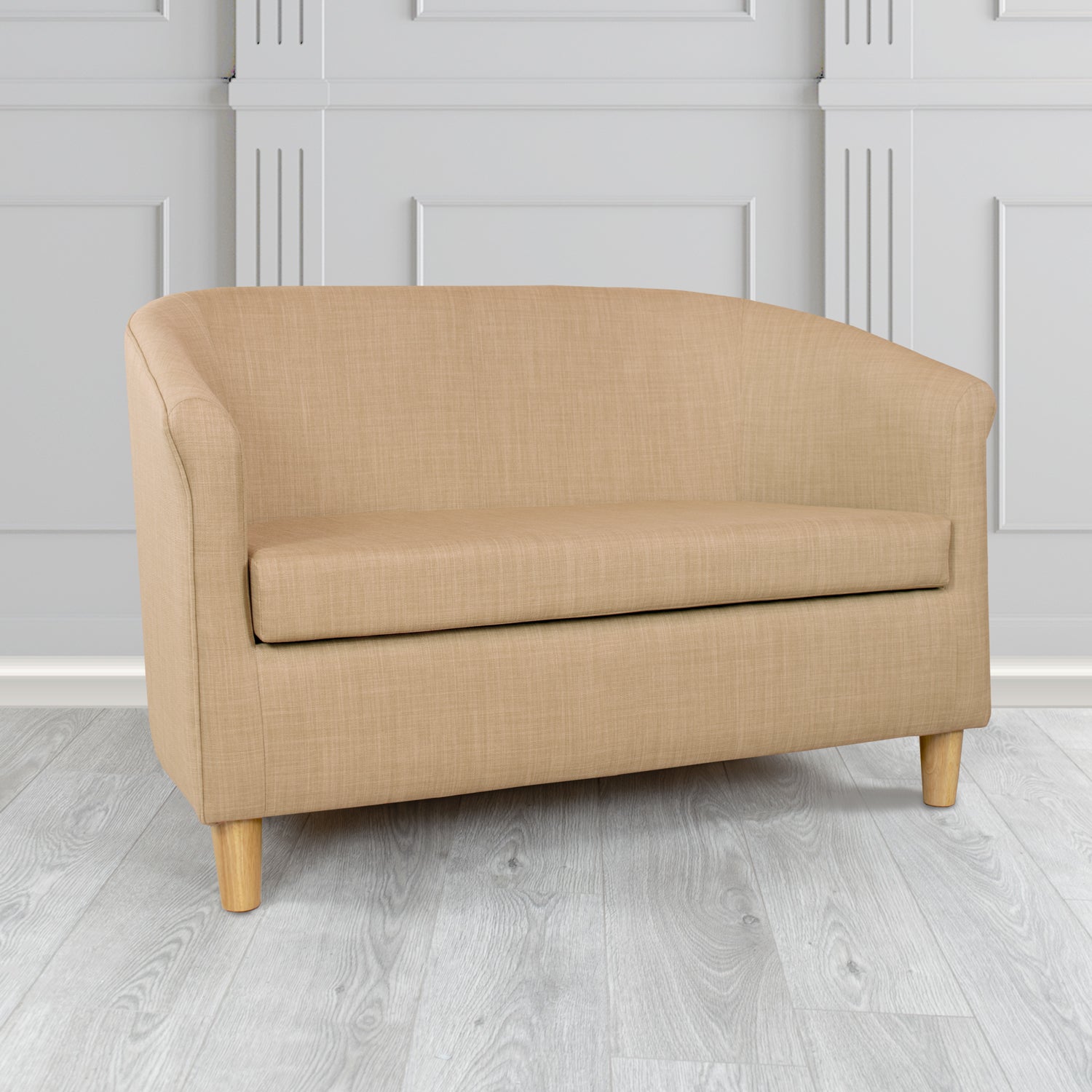 Tuscany 2 Seater Tub Sofa in Tubz Charles Plain Linen Fabric