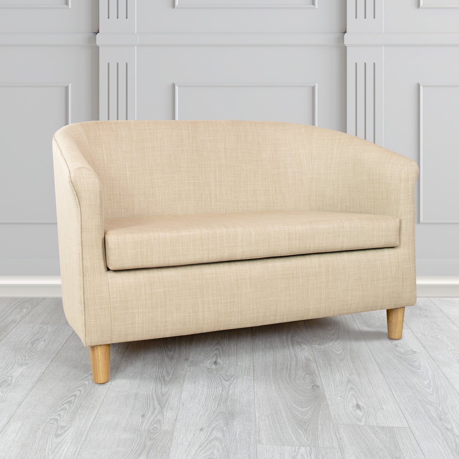 Tuscany 2 Seater Tub Sofa in Tubz Charles Plain Linen Fabric