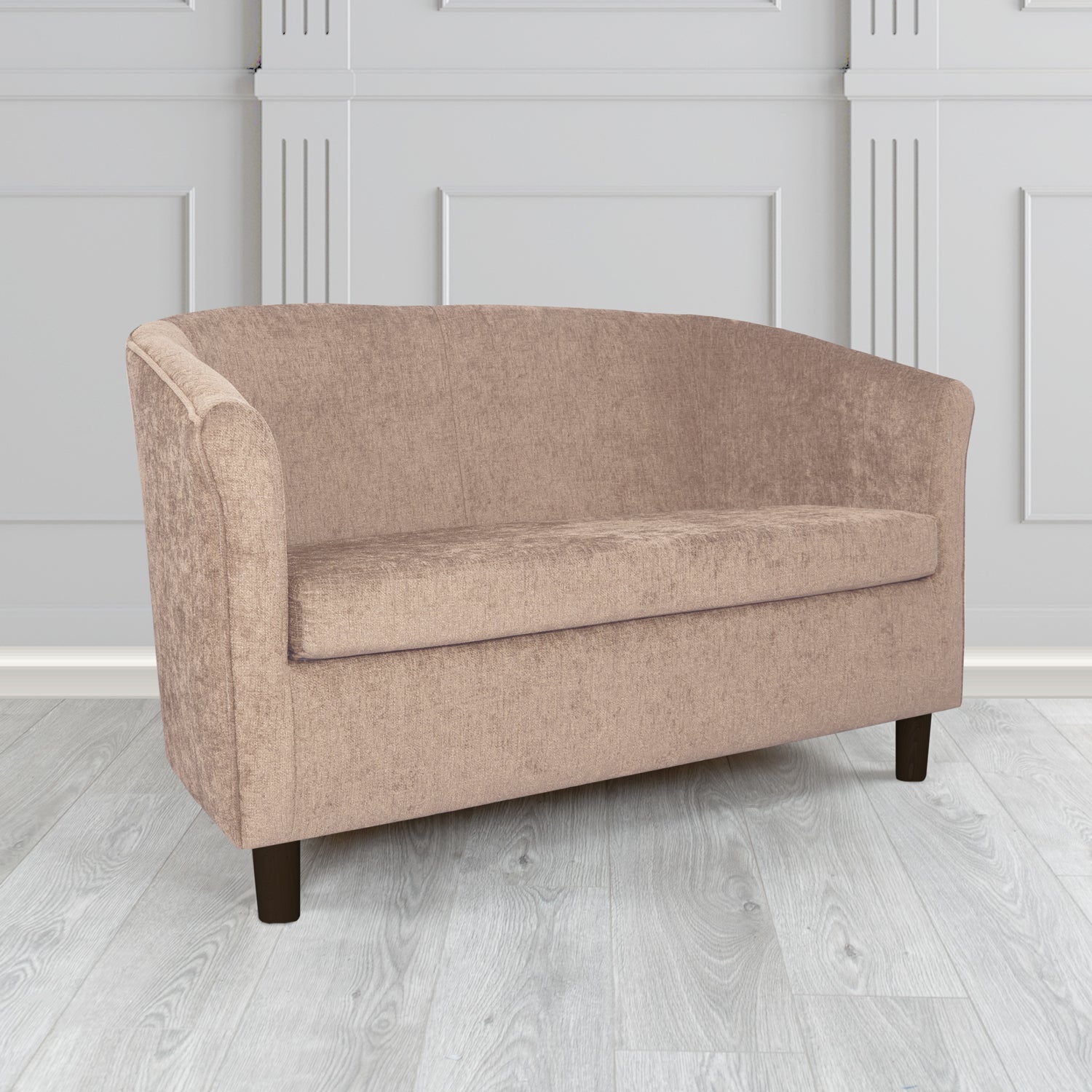 Tuscany 2 Seater Tub Sofa in Como Crib 5 Plain Chenille Fabric