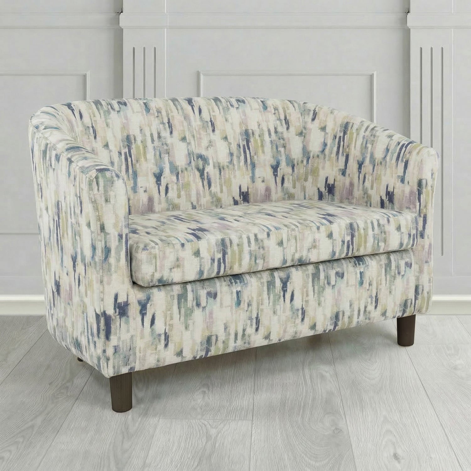 Tuscany 2 Seater Tub Sofa in Fryett's Aura Abstract Pattern Fabric