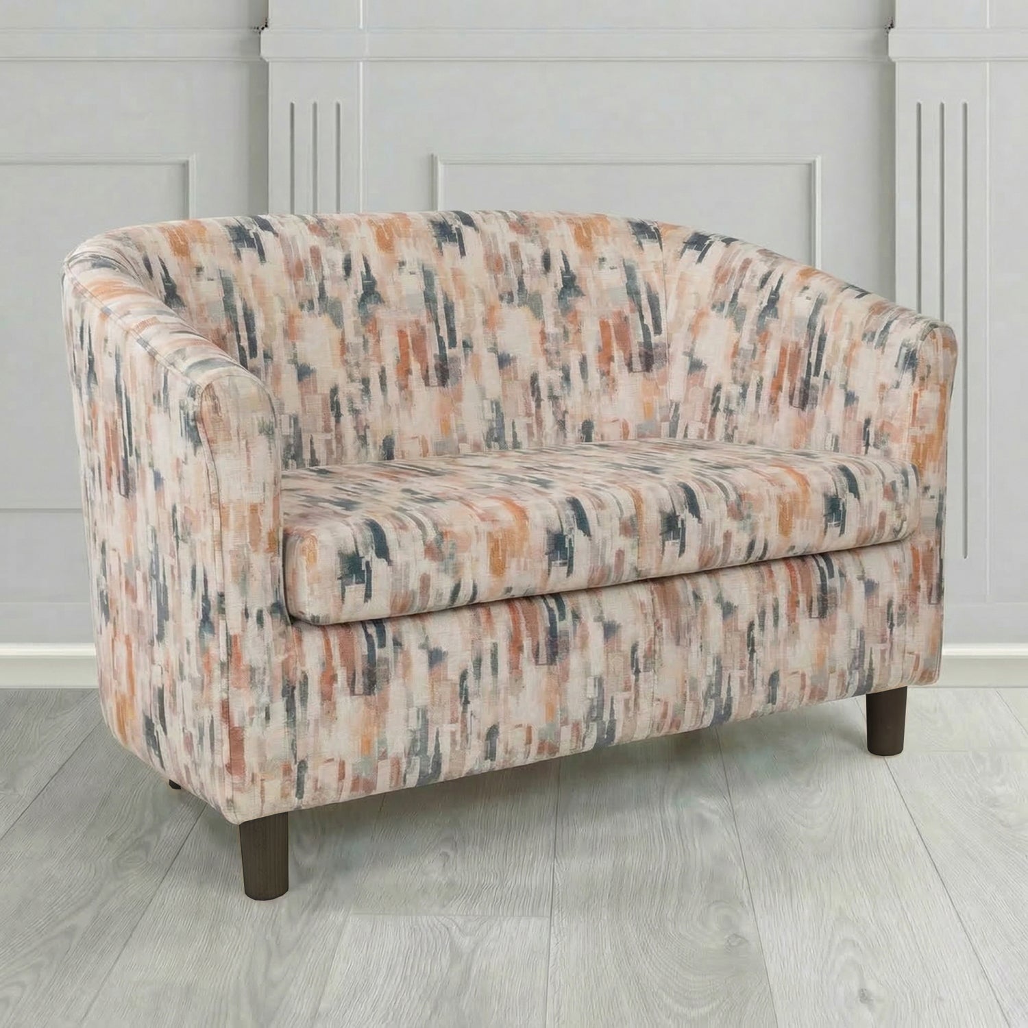 Tuscany 2 Seater Tub Sofa in Fryett's Aura Abstract Pattern Fabric