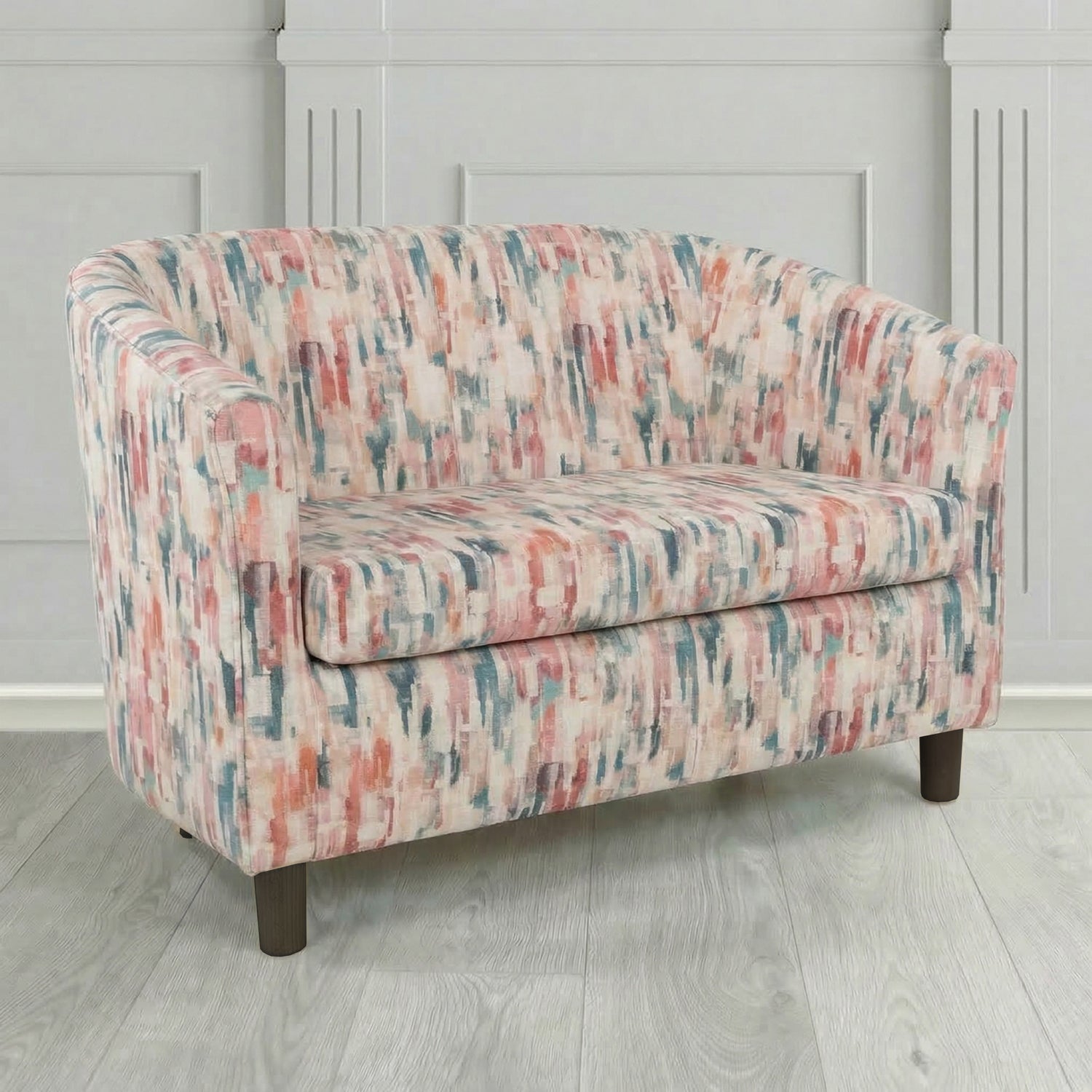 Tuscany 2 Seater Tub Sofa in Fryett's Aura Abstract Pattern Fabric
