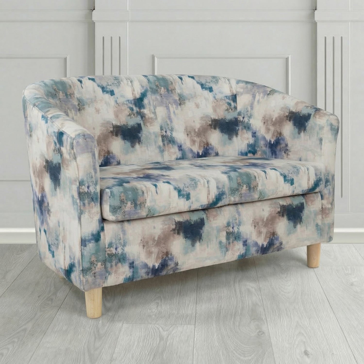 Tuscany 2 Seater Tub Sofa in Fryett's Kala Abstract Pattern Fabric