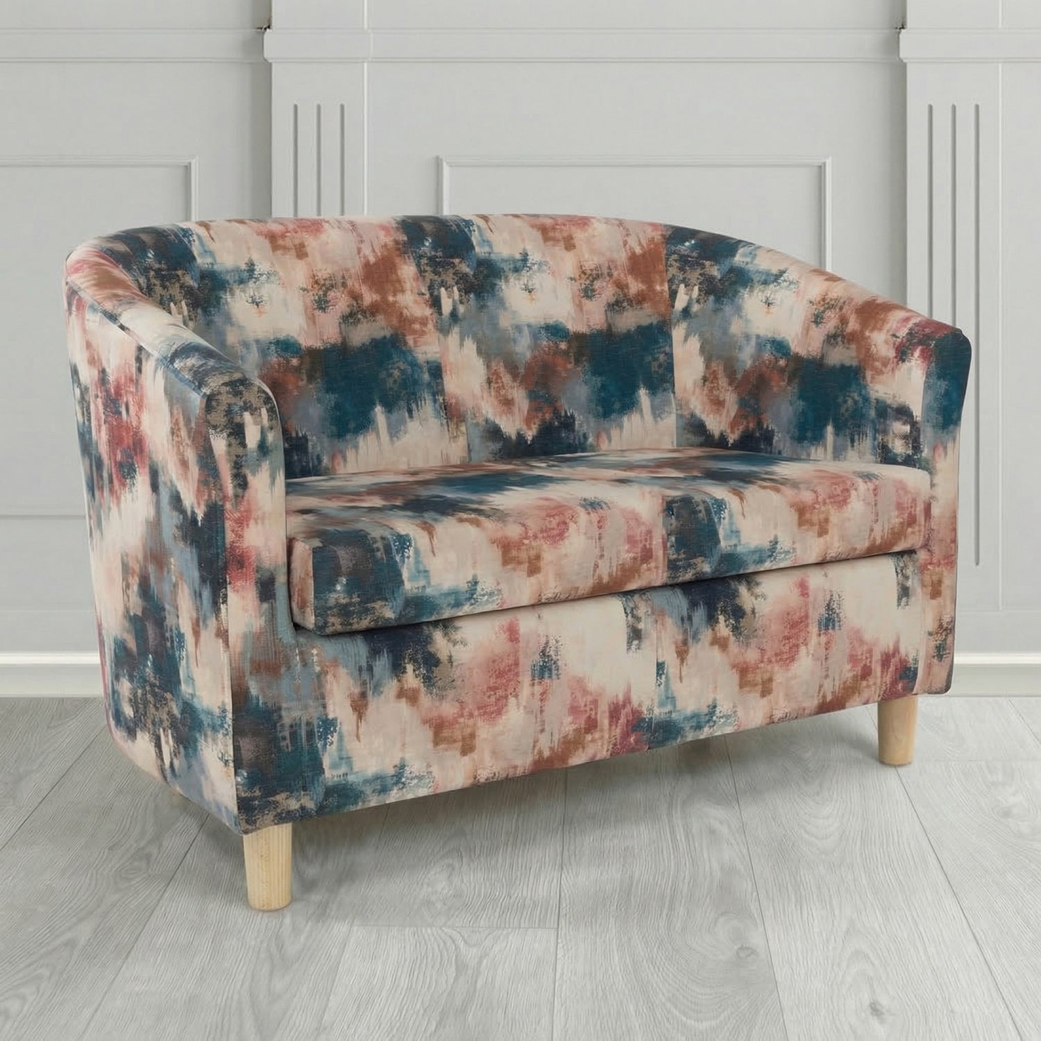 Tuscany 2 Seater Tub Sofa in Fryett's Kala Abstract Pattern Fabric