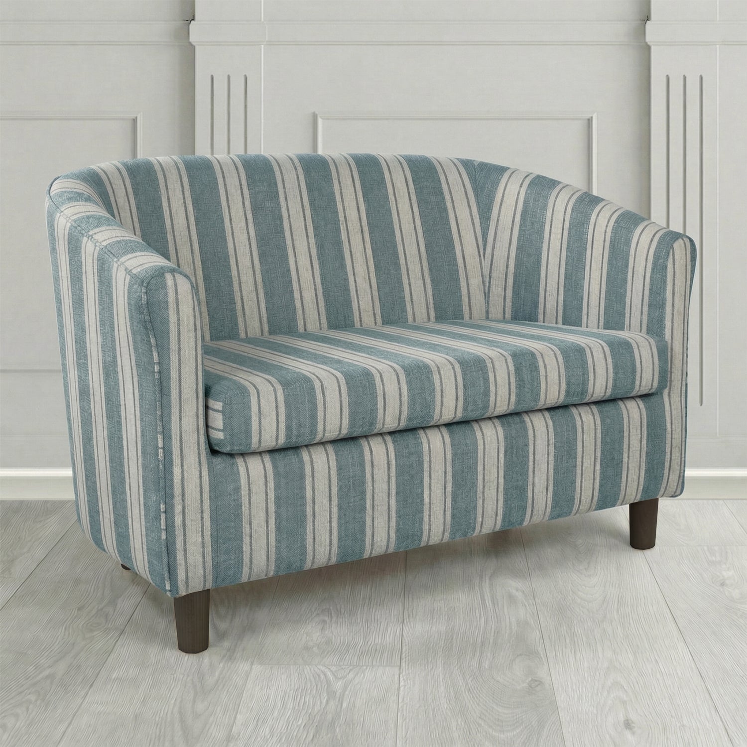 Tuscany 2 Seater Tub Sofa in Fryett's Radley Stripe Pattern Fabric