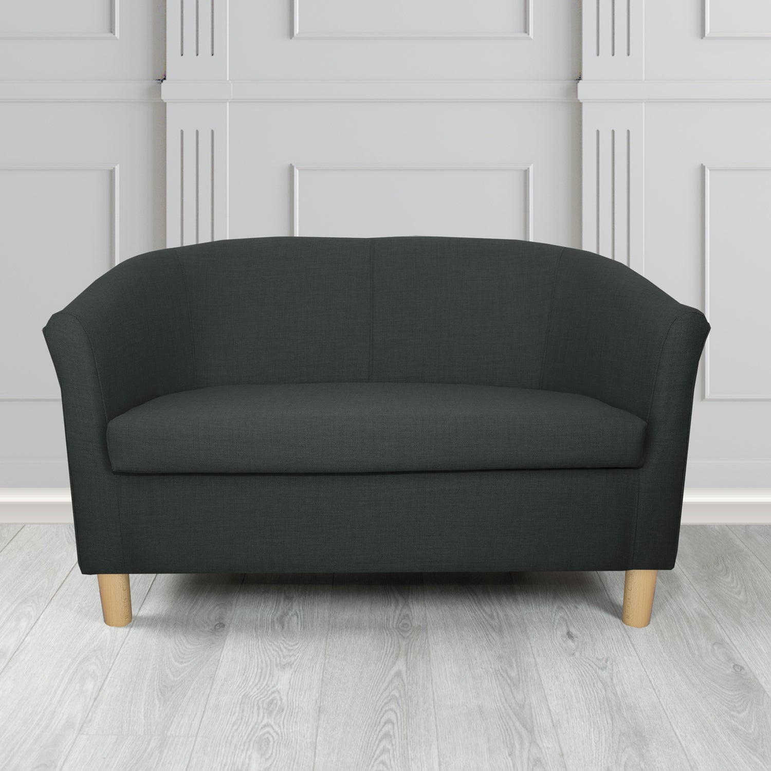 Tuscany 2 Seater Tub Sofa in Agua Fabrics Linetta Contract Crib 5 Fabric - Antimicrobial & Waterproof