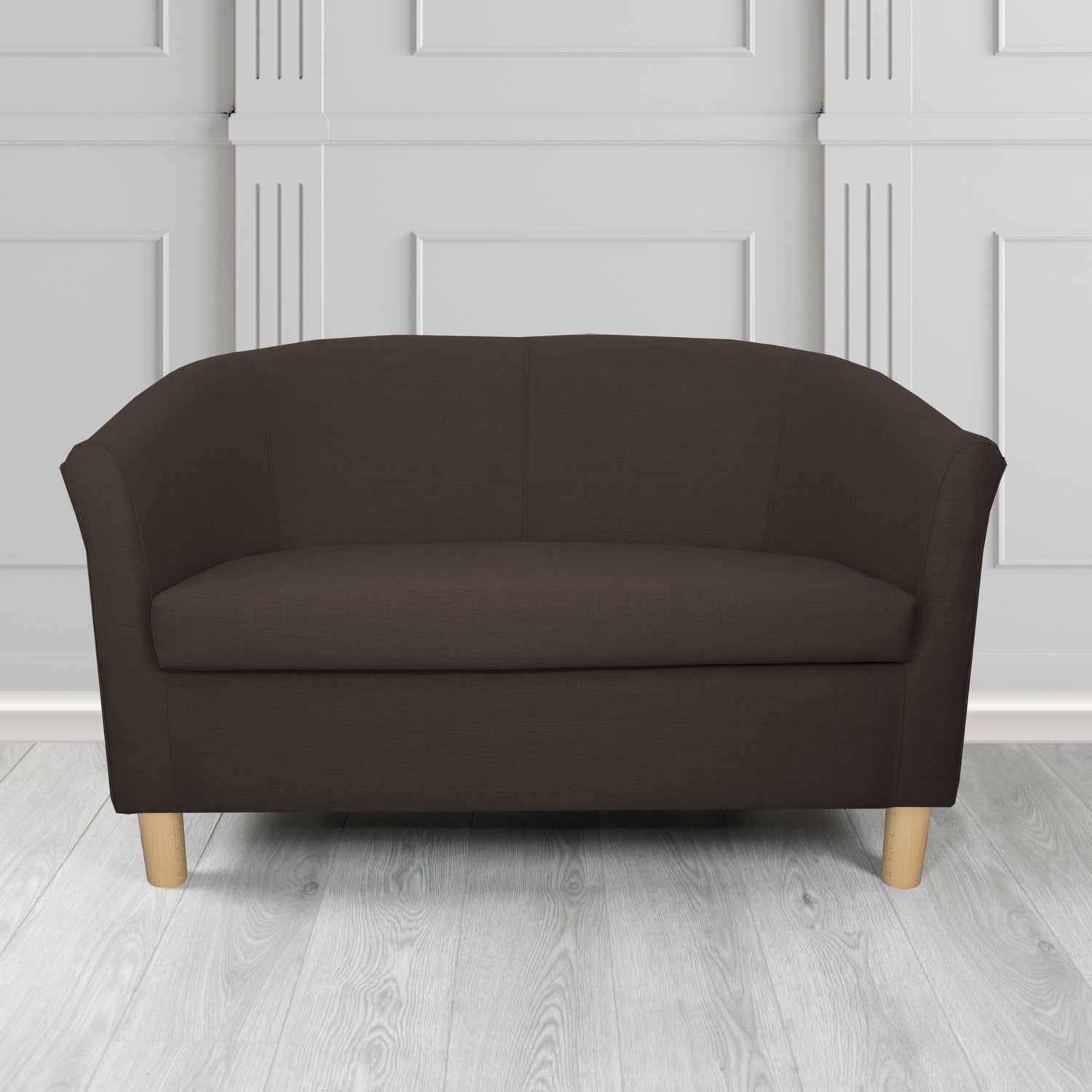 Tuscany 2 Seater Tub Sofa in Agua Fabrics Linetta Contract Crib 5 Fabric - Antimicrobial & Waterproof