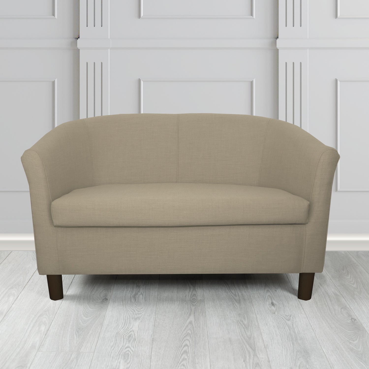 Tuscany 2 Seater Tub Sofa in Agua Fabrics Linetta Contract Crib 5 Fabric - Antimicrobial & Waterproof