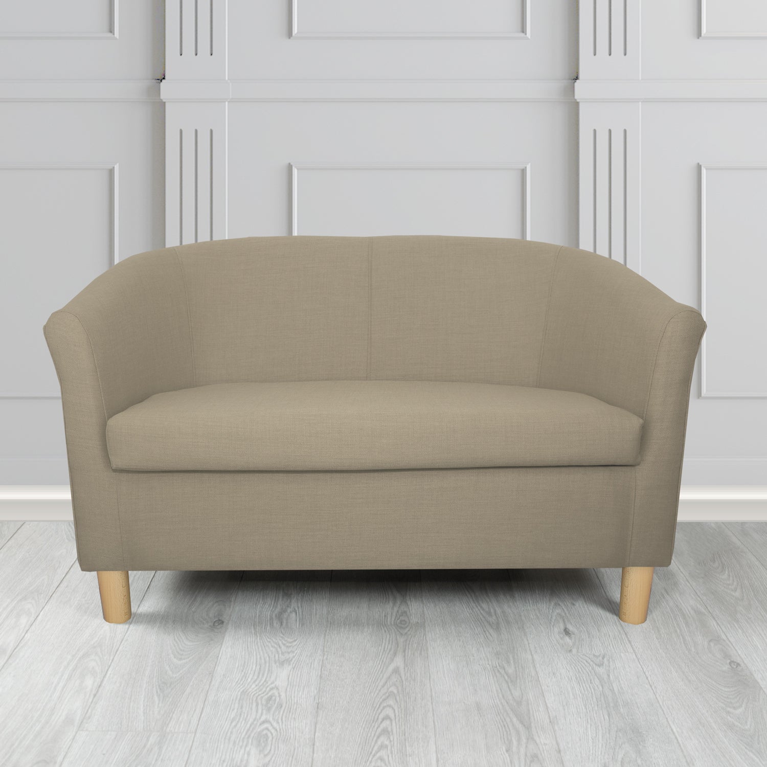 Tuscany 2 Seater Tub Sofa in Agua Fabrics Linetta Contract Crib 5 Fabric - Antimicrobial & Waterproof